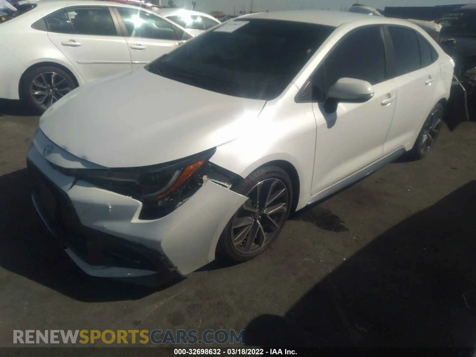 2 Photograph of a damaged car 5YFS4RCE5LP053733 TOYOTA COROLLA 2020