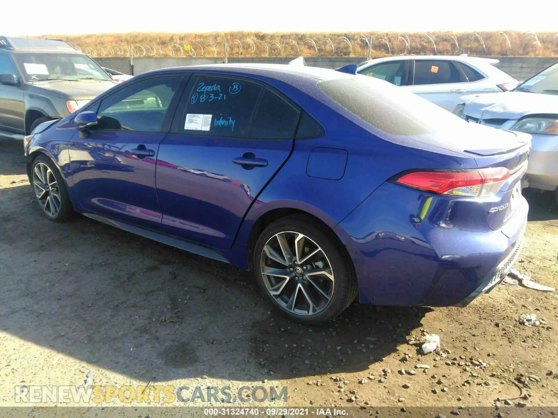 3 Photograph of a damaged car 5YFS4RCE6LP015086 TOYOTA COROLLA 2020