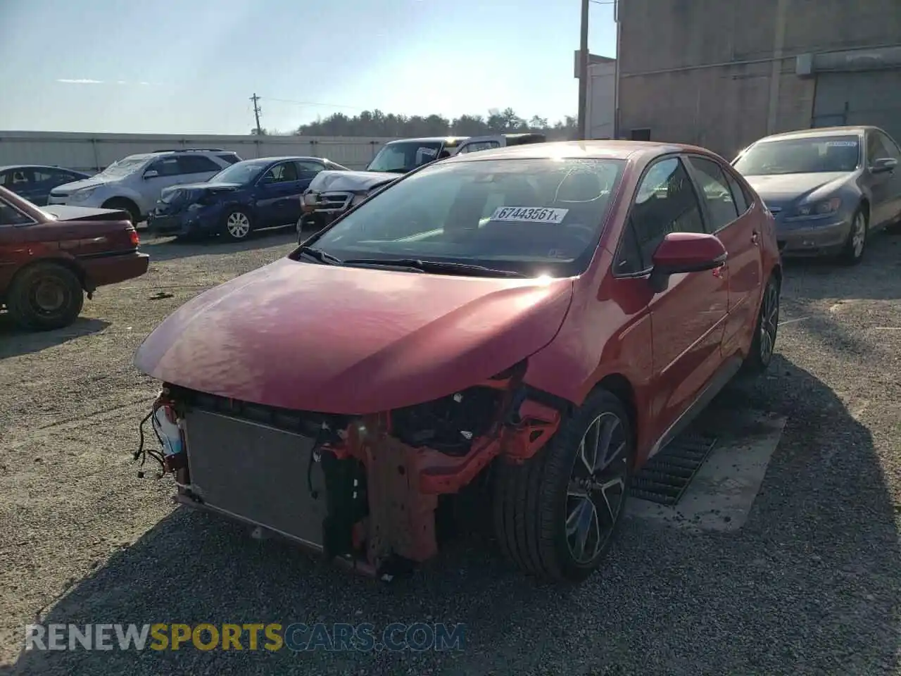 2 Photograph of a damaged car 5YFS4RCE6LP019378 TOYOTA COROLLA 2020