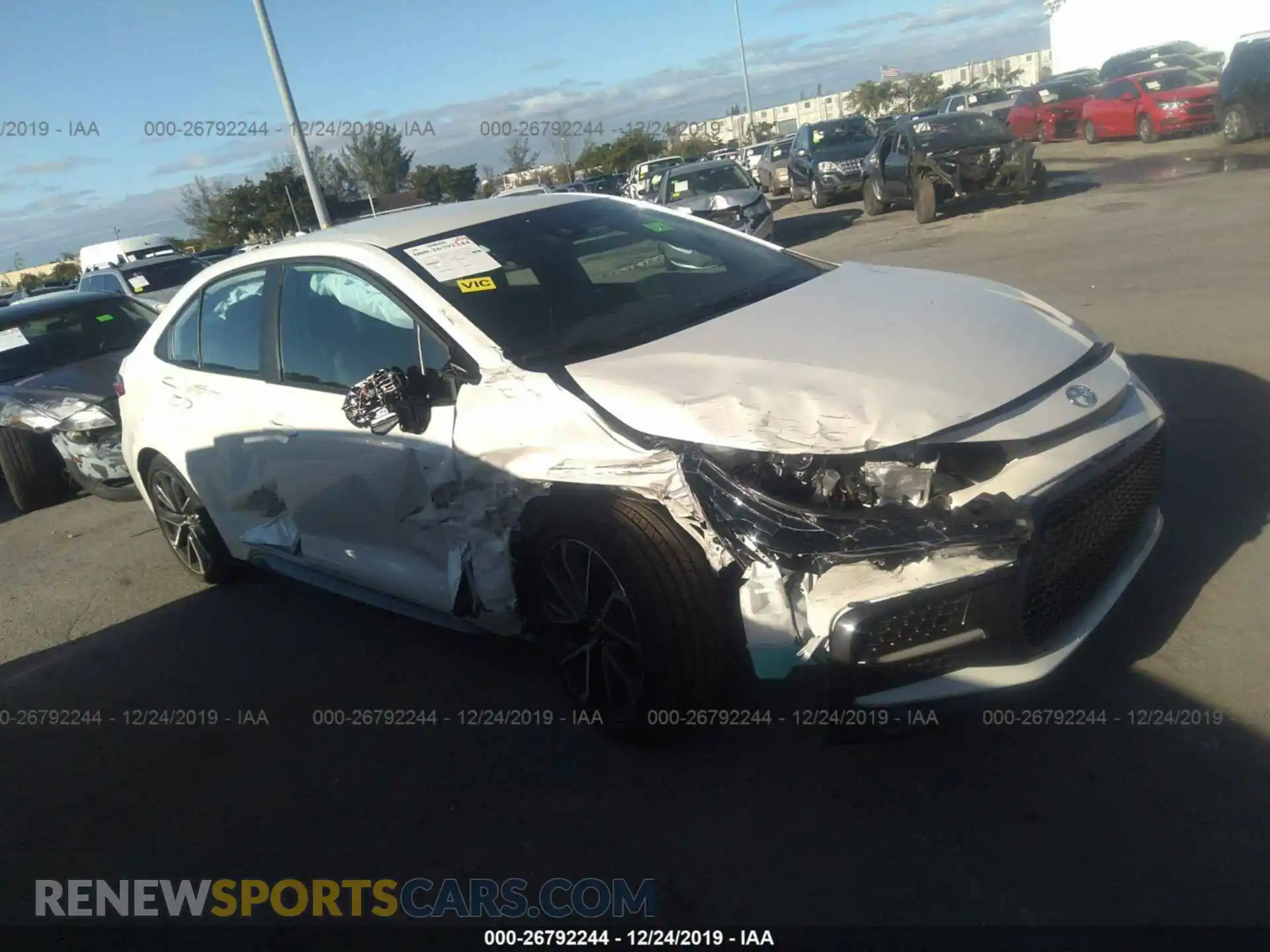 1 Photograph of a damaged car 5YFS4RCE7LP034777 TOYOTA COROLLA 2020
