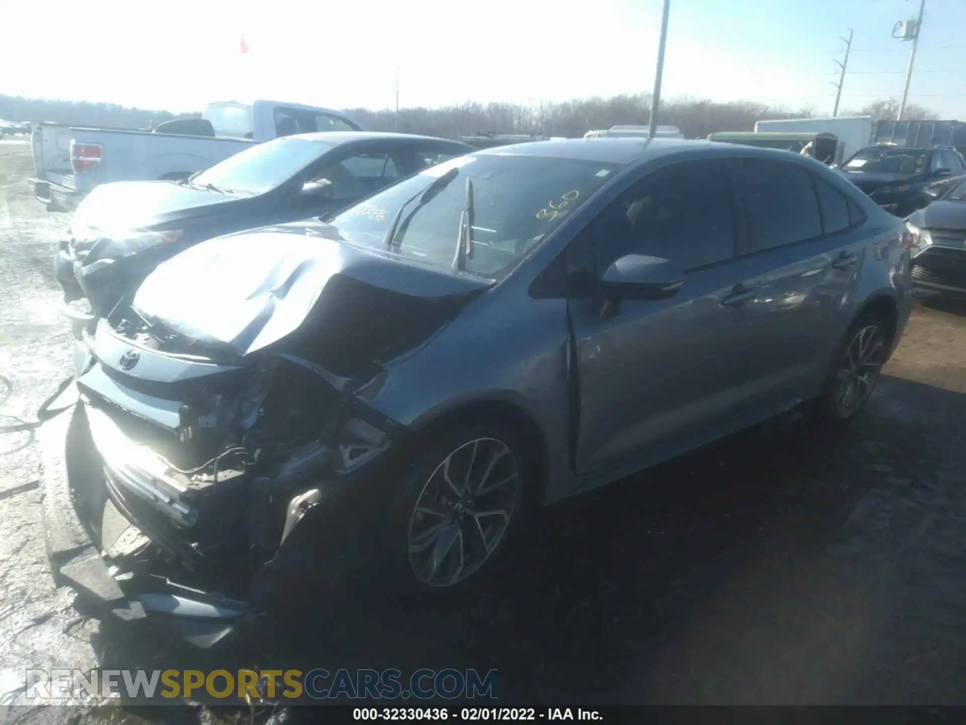 2 Photograph of a damaged car 5YFS4RCE8LP053841 TOYOTA COROLLA 2020