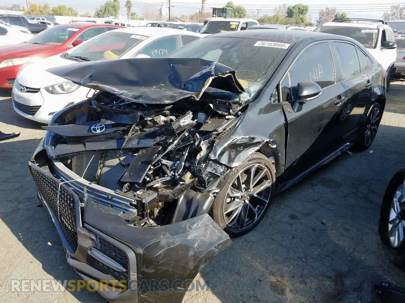 2 Photograph of a damaged car 5YFS4RCE9LP004311 TOYOTA COROLLA 2020