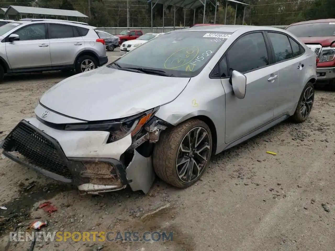 2 Photograph of a damaged car 5YFS4RCE9LP049037 TOYOTA COROLLA 2020