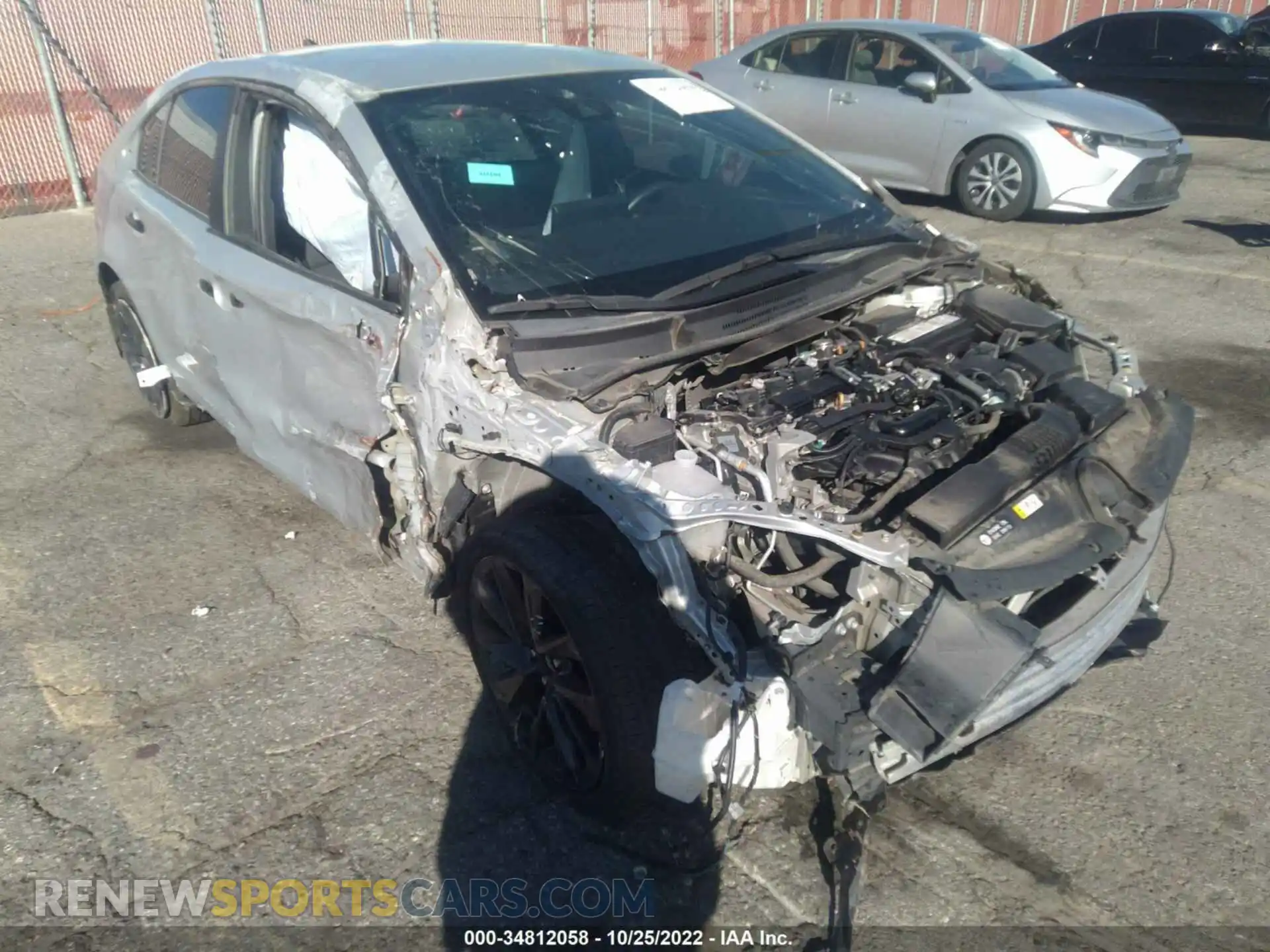 1 Photograph of a damaged car 5YFS4RCEXLP036507 TOYOTA COROLLA 2020