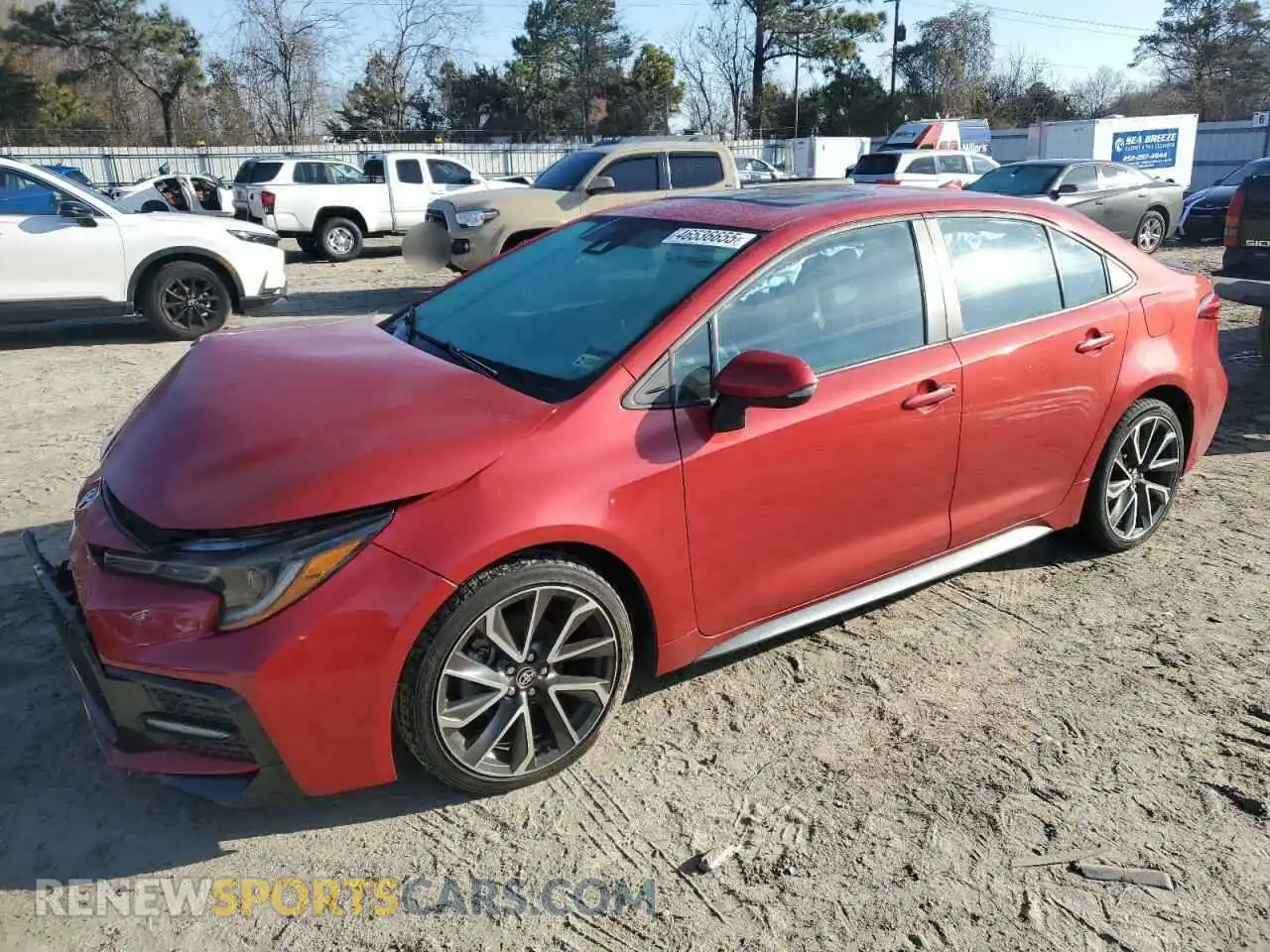 1 Photograph of a damaged car 5YFT4RCE1LP010396 TOYOTA COROLLA 2020