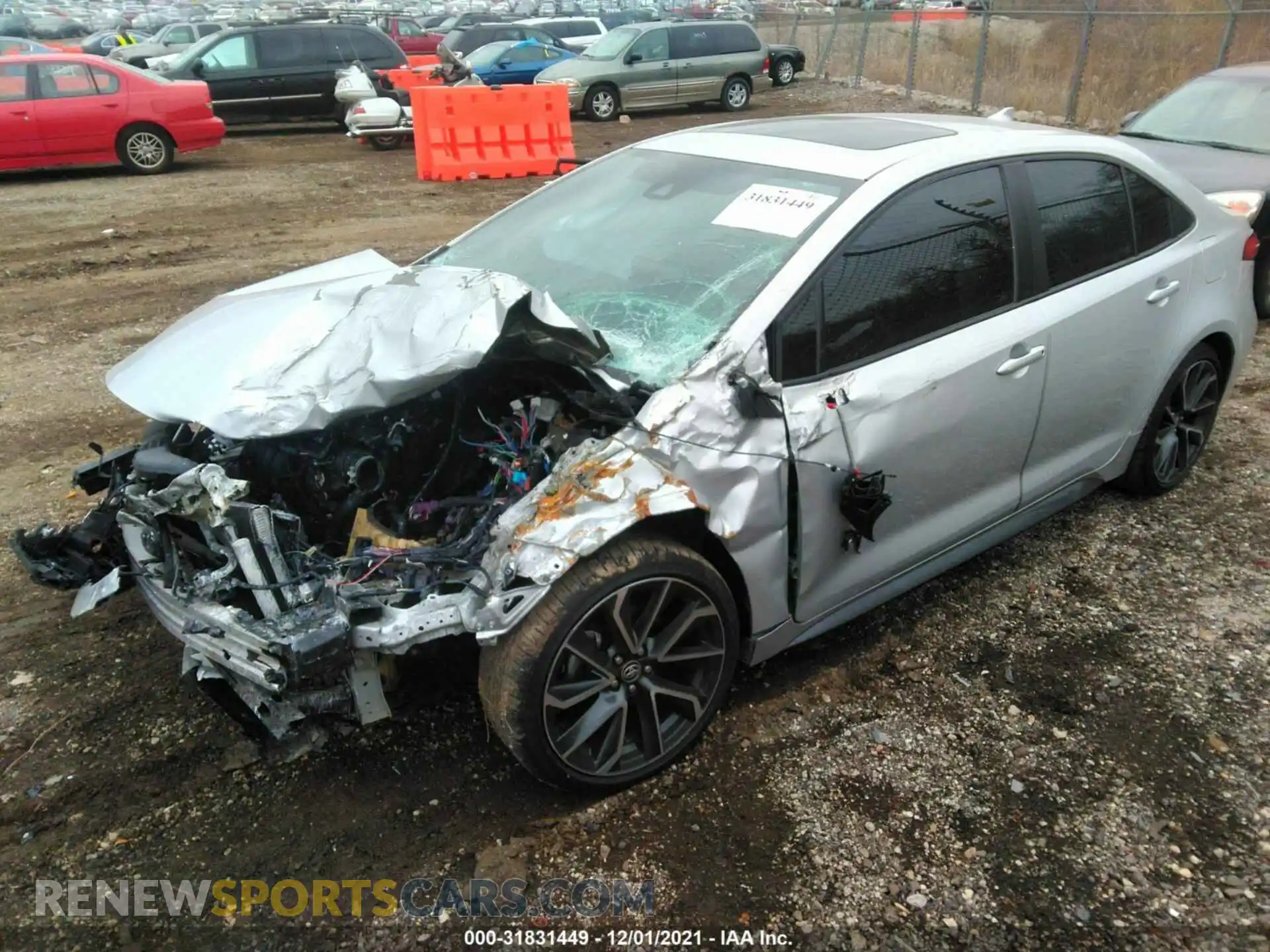 2 Photograph of a damaged car 5YFT4RCE1LP023097 TOYOTA COROLLA 2020
