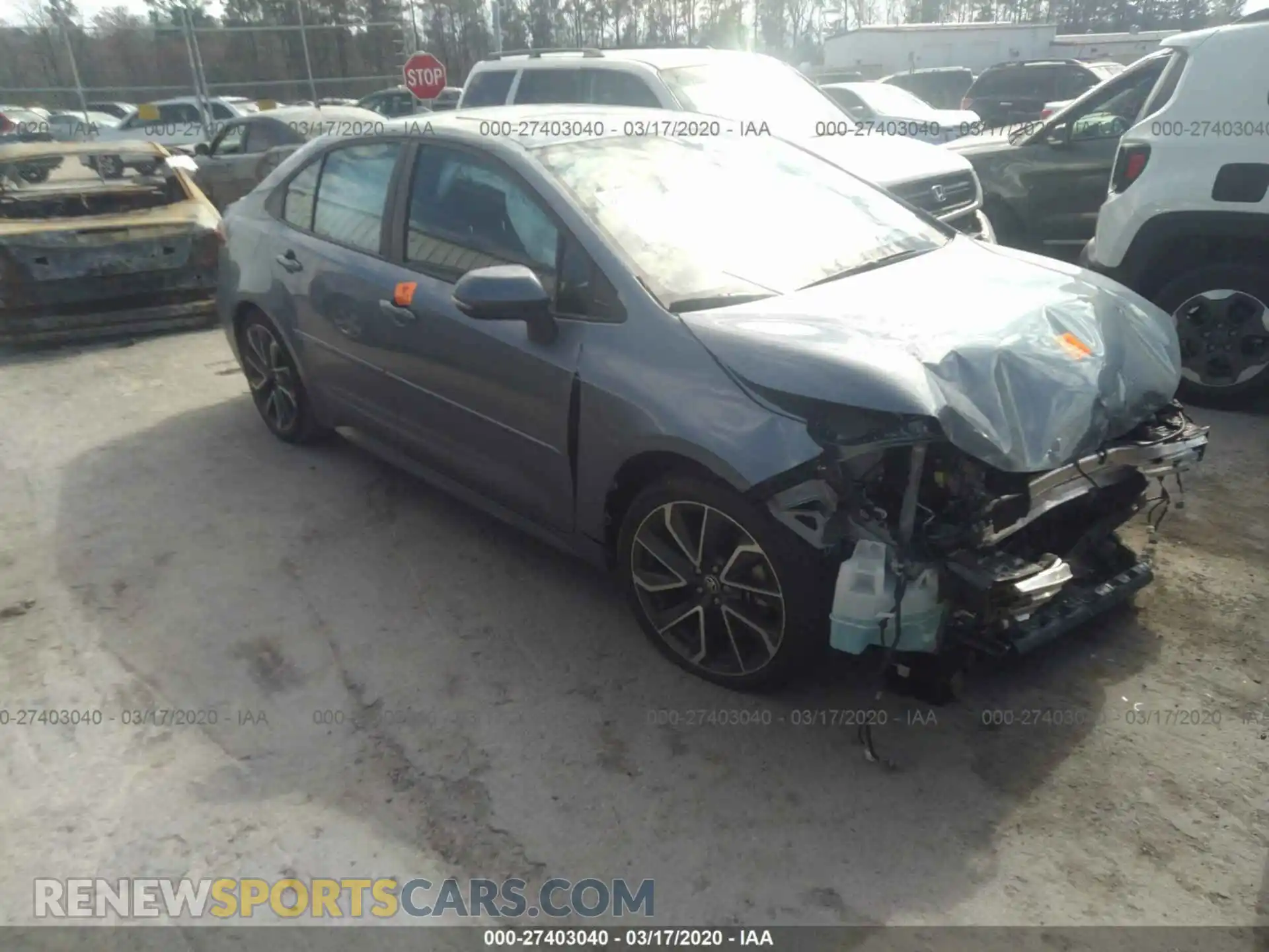 1 Photograph of a damaged car 5YFT4RCE7LP007146 TOYOTA COROLLA 2020