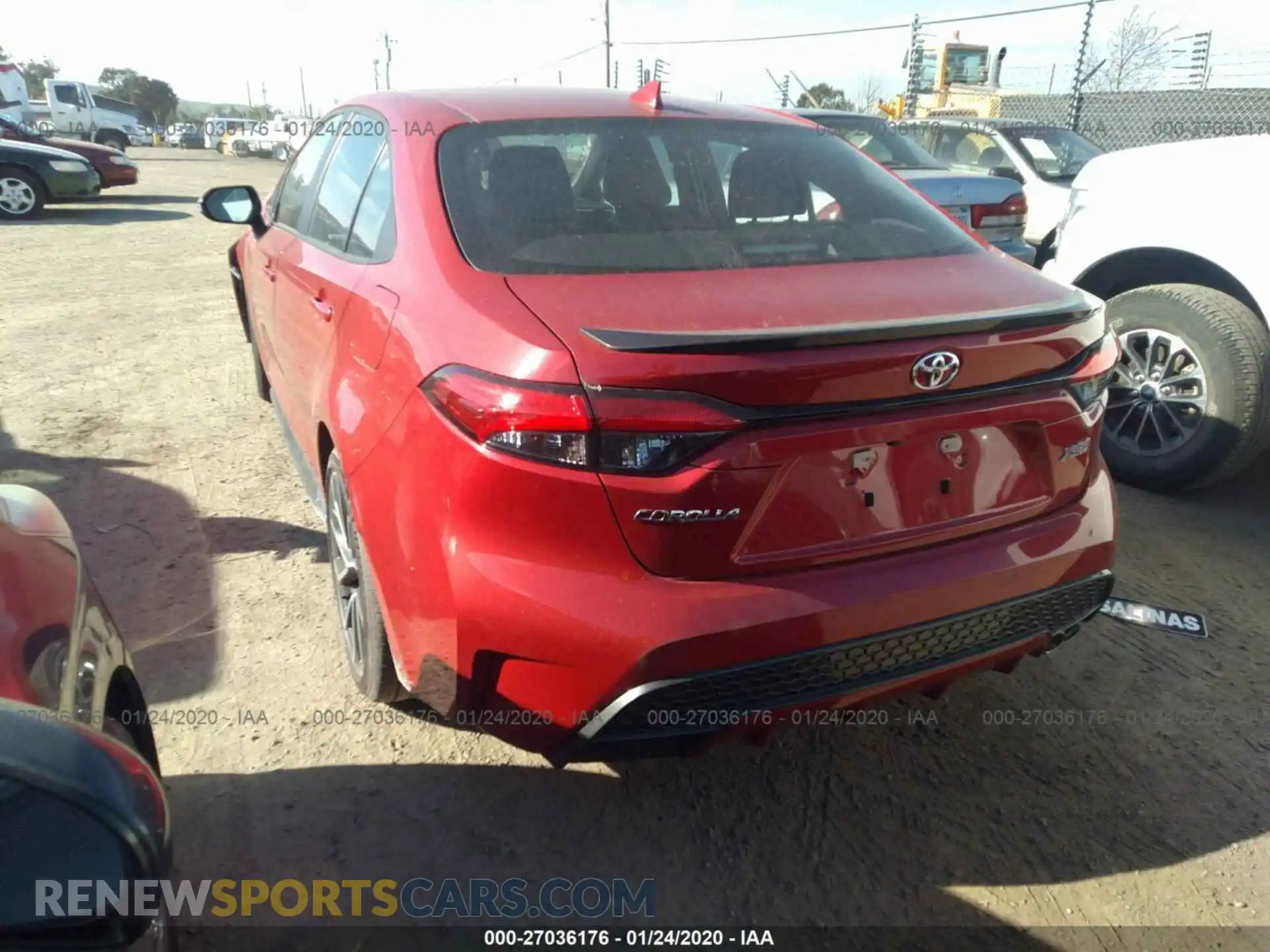 3 Photograph of a damaged car 5YFT4RCE9LP019086 TOYOTA COROLLA 2020