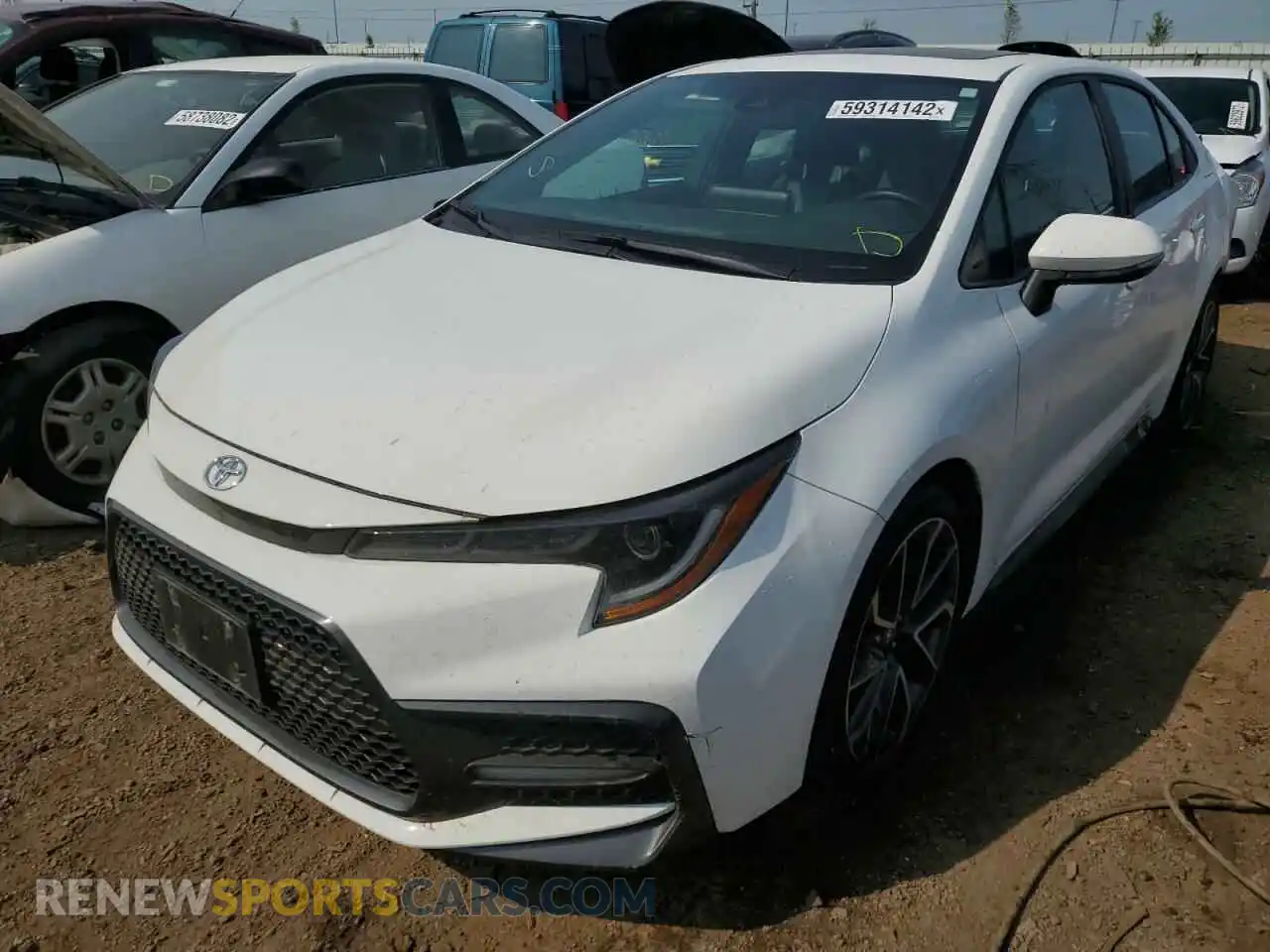 2 fotografías del automóvil dañado 5YFT4RCE9LP029794 TOYOTA COROLLA 2020