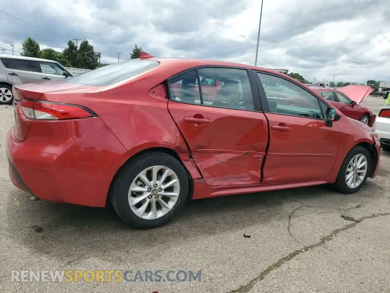 3 fotografías del automóvil dañado 5YFVPRAE6LP094282 TOYOTA COROLLA 2020
