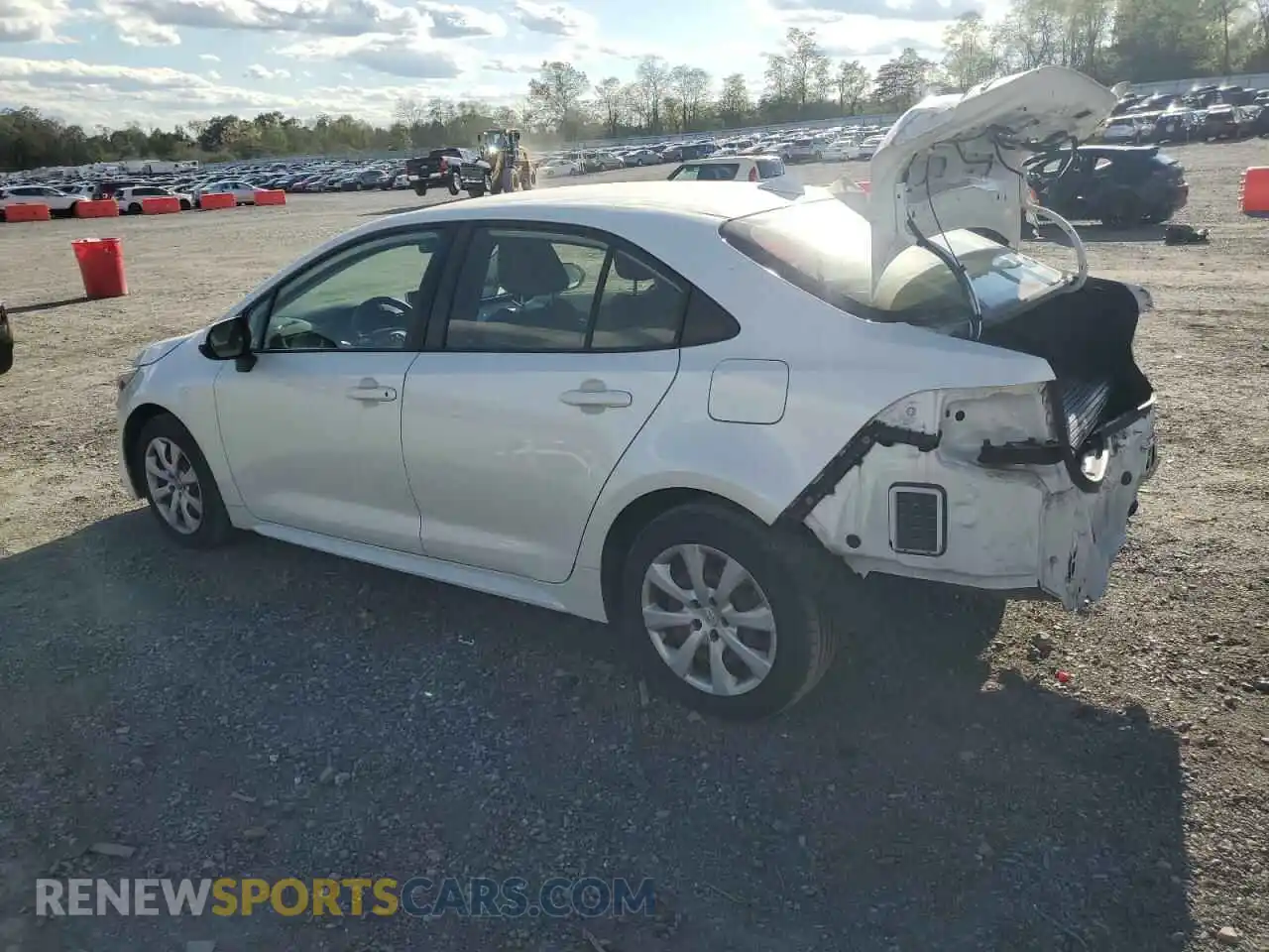 2 Photograph of a damaged car JTDEPRAE0LJ024779 TOYOTA COROLLA 2020