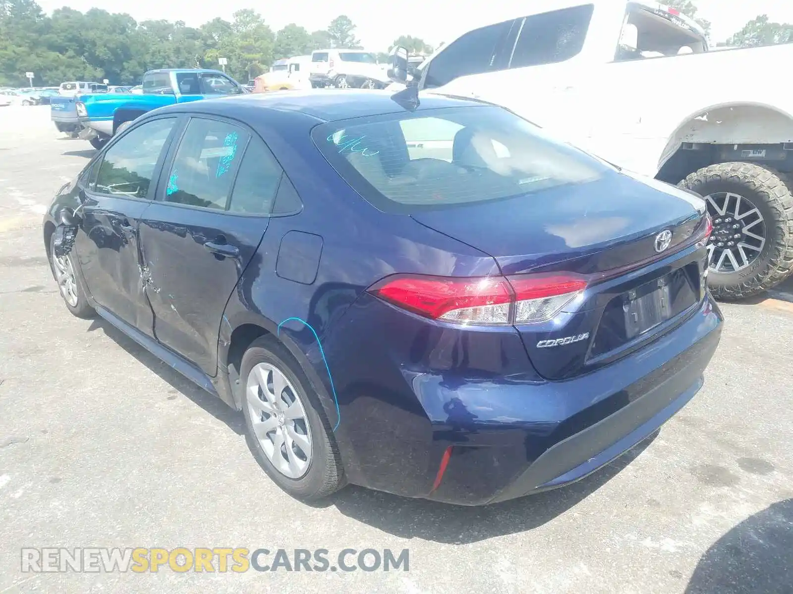 3 Photograph of a damaged car JTDEPRAE0LJ042425 TOYOTA COROLLA 2020