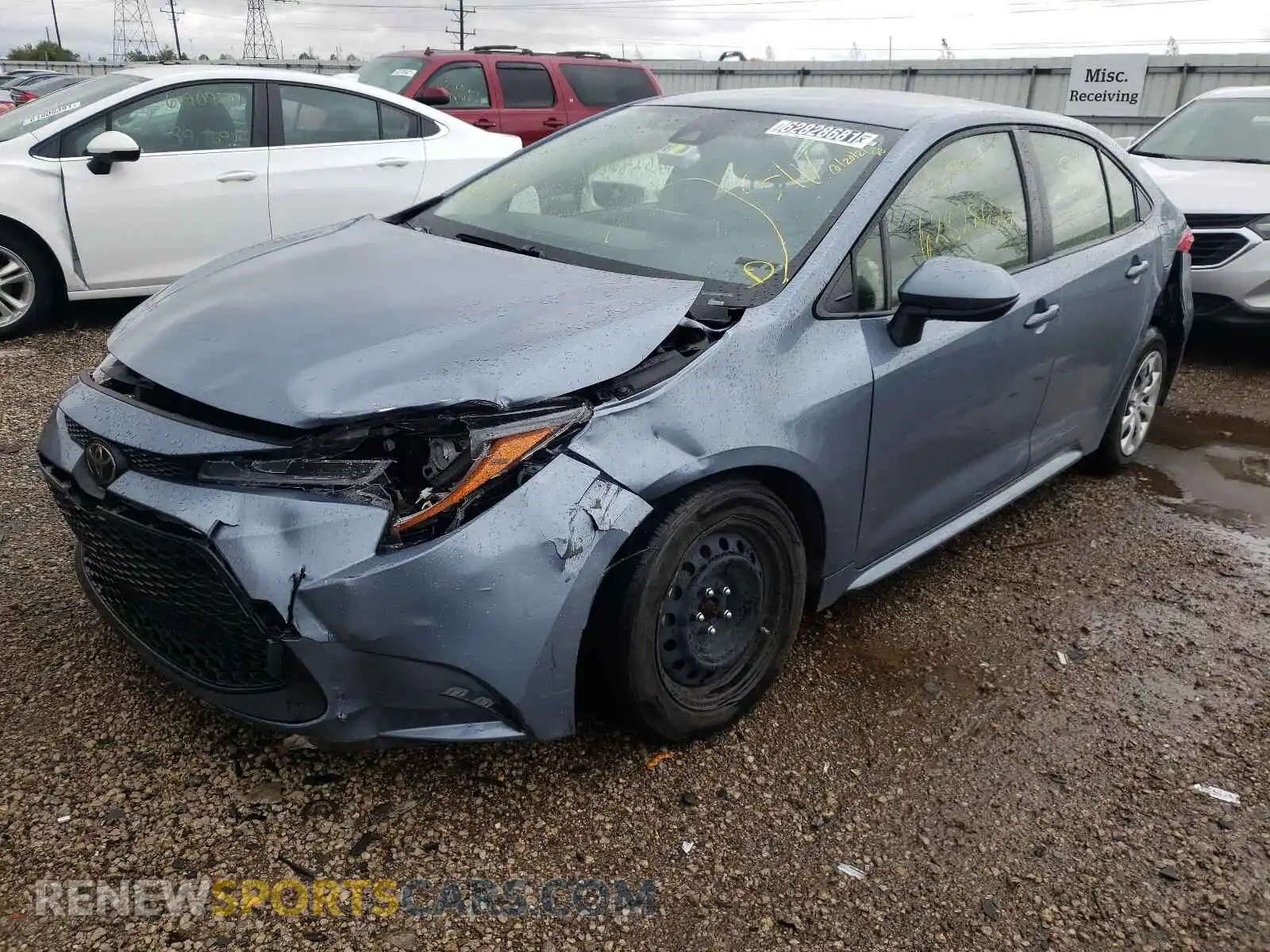 2 Photograph of a damaged car JTDEPRAE0LJ046779 TOYOTA COROLLA 2020