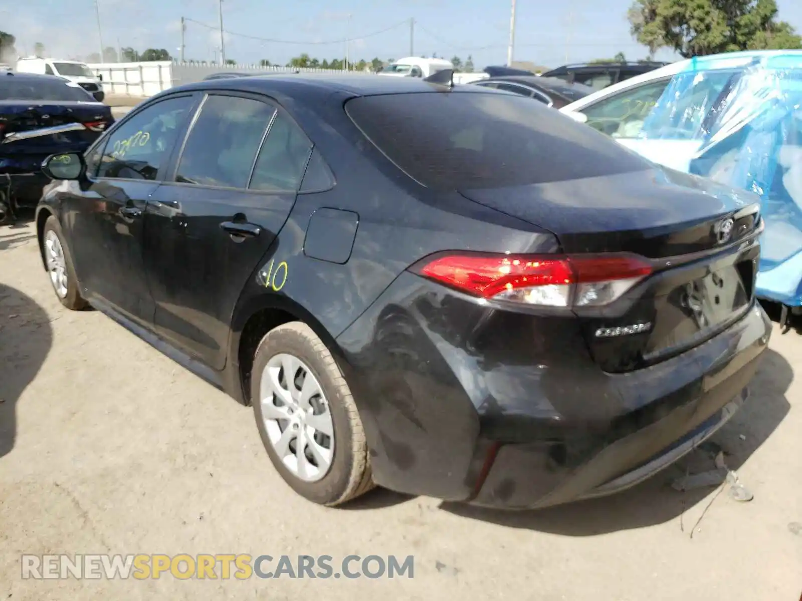 3 Photograph of a damaged car JTDEPRAE0LJ092144 TOYOTA COROLLA 2020