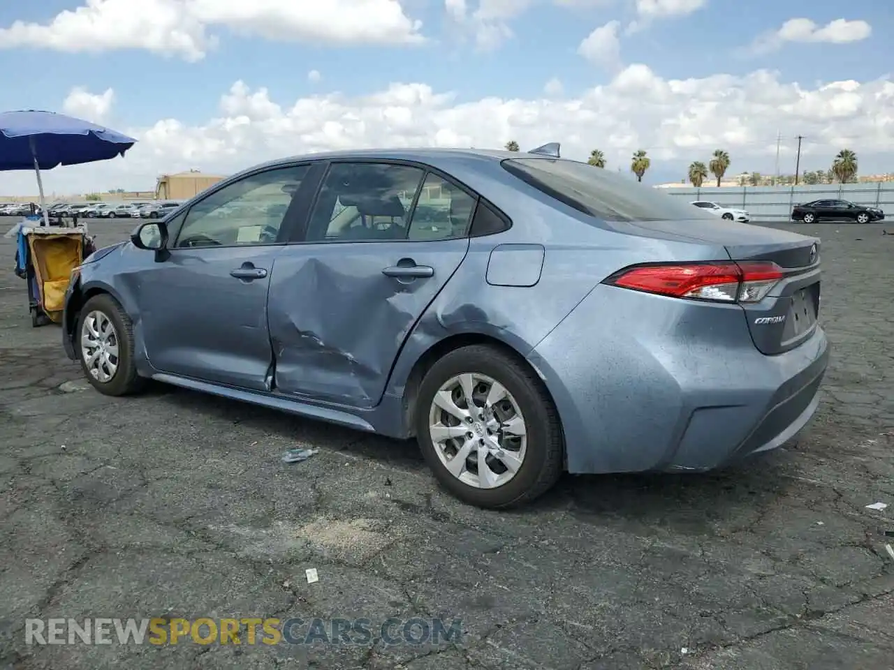2 Photograph of a damaged car JTDEPRAE1LJ016898 TOYOTA COROLLA 2020