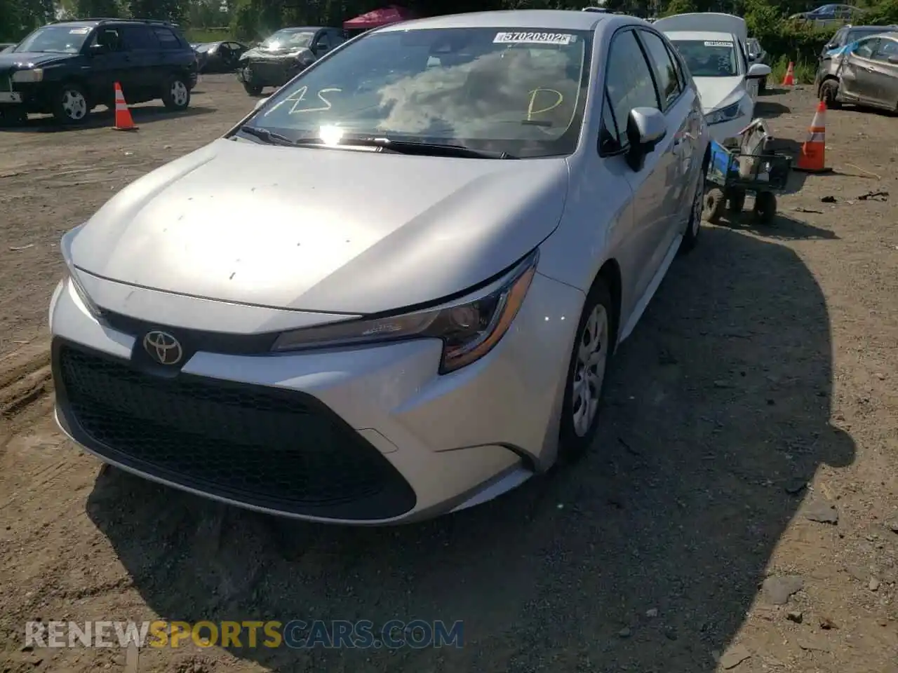 2 Photograph of a damaged car JTDEPRAE1LJ019302 TOYOTA COROLLA 2020