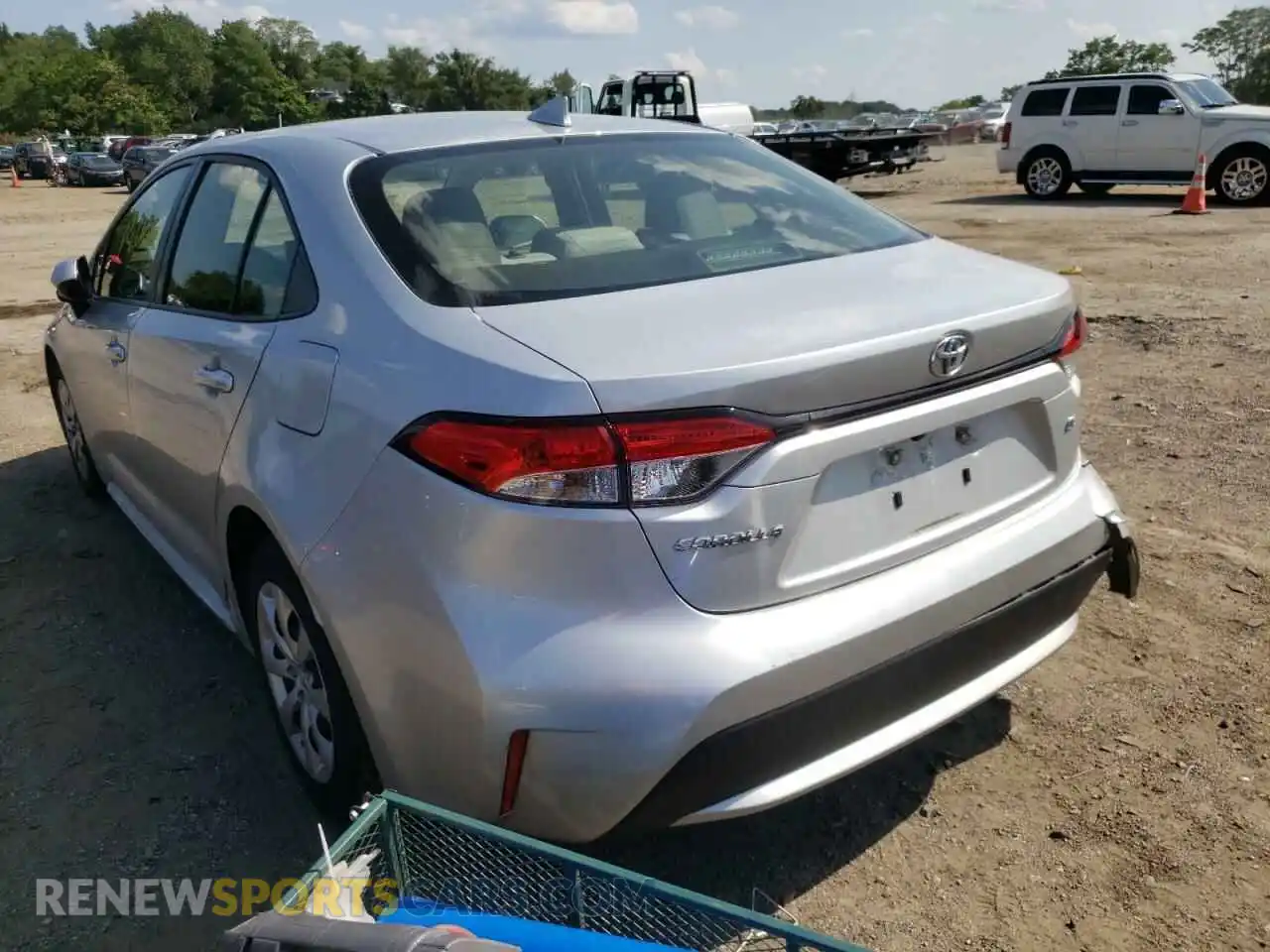3 Photograph of a damaged car JTDEPRAE1LJ019302 TOYOTA COROLLA 2020