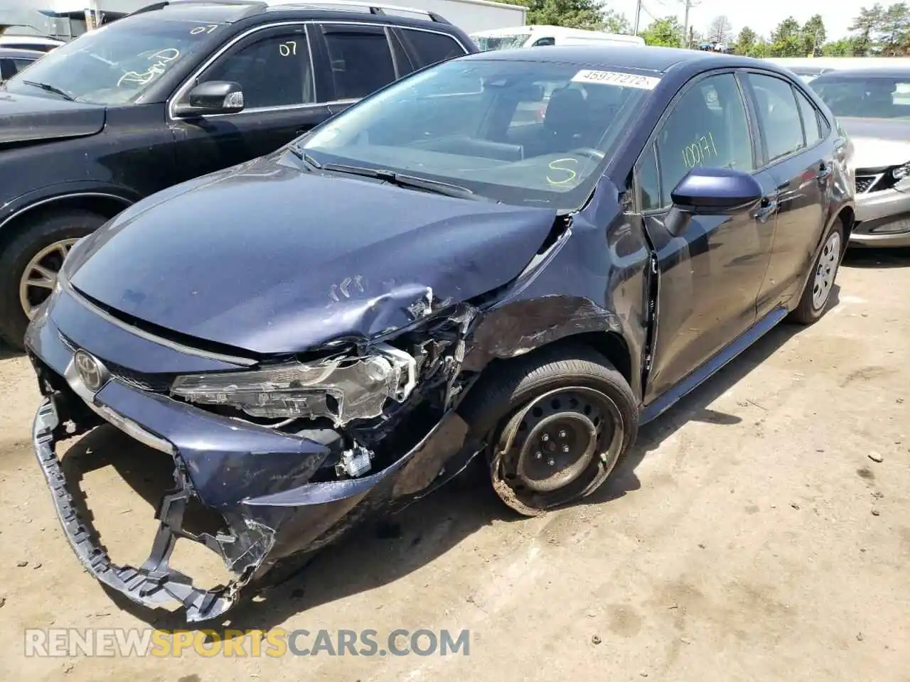 2 fotografías del automóvil dañado JTDEPRAE1LJ030588 TOYOTA COROLLA 2020