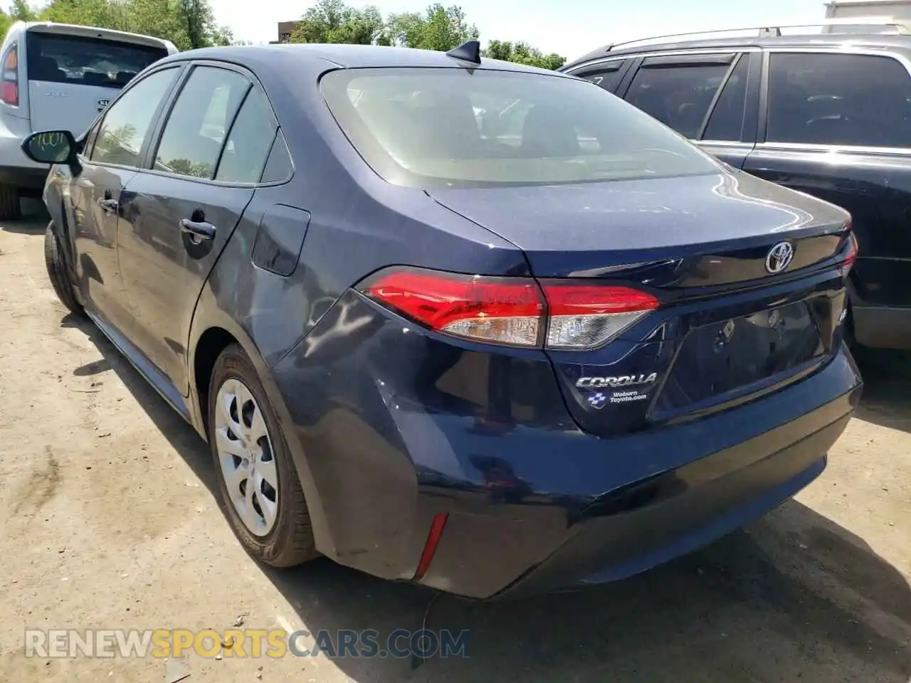 3 fotografías del automóvil dañado JTDEPRAE1LJ030588 TOYOTA COROLLA 2020