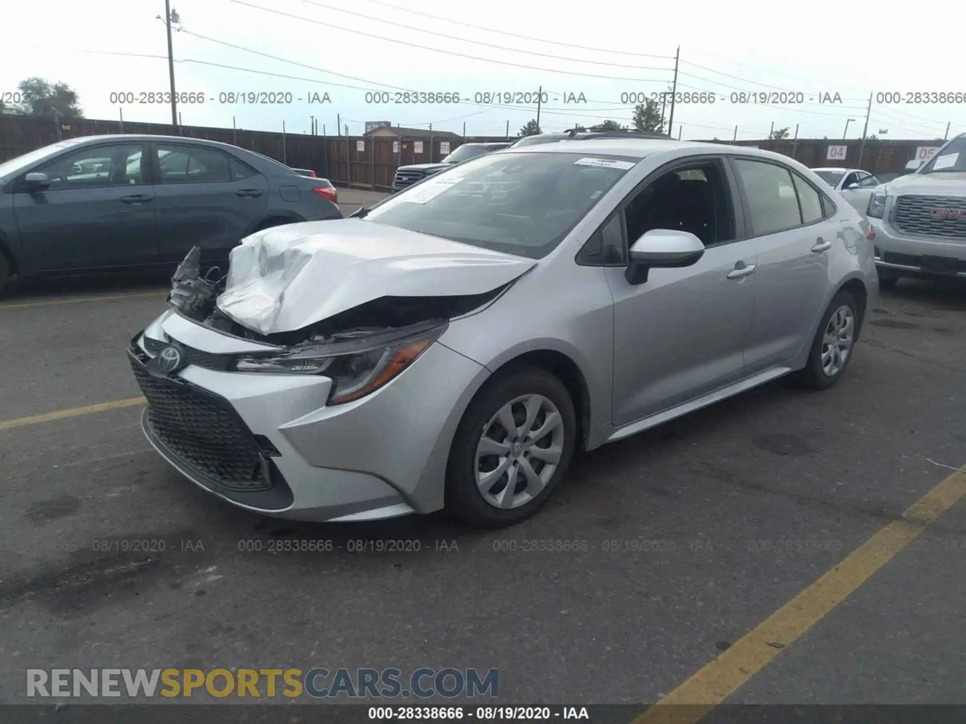 2 Photograph of a damaged car JTDEPRAE1LJ036391 TOYOTA COROLLA 2020