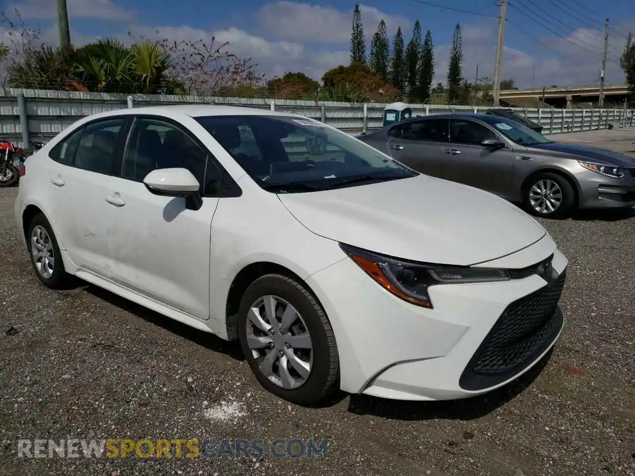 1 Photograph of a damaged car JTDEPRAE1LJ044247 TOYOTA COROLLA 2020