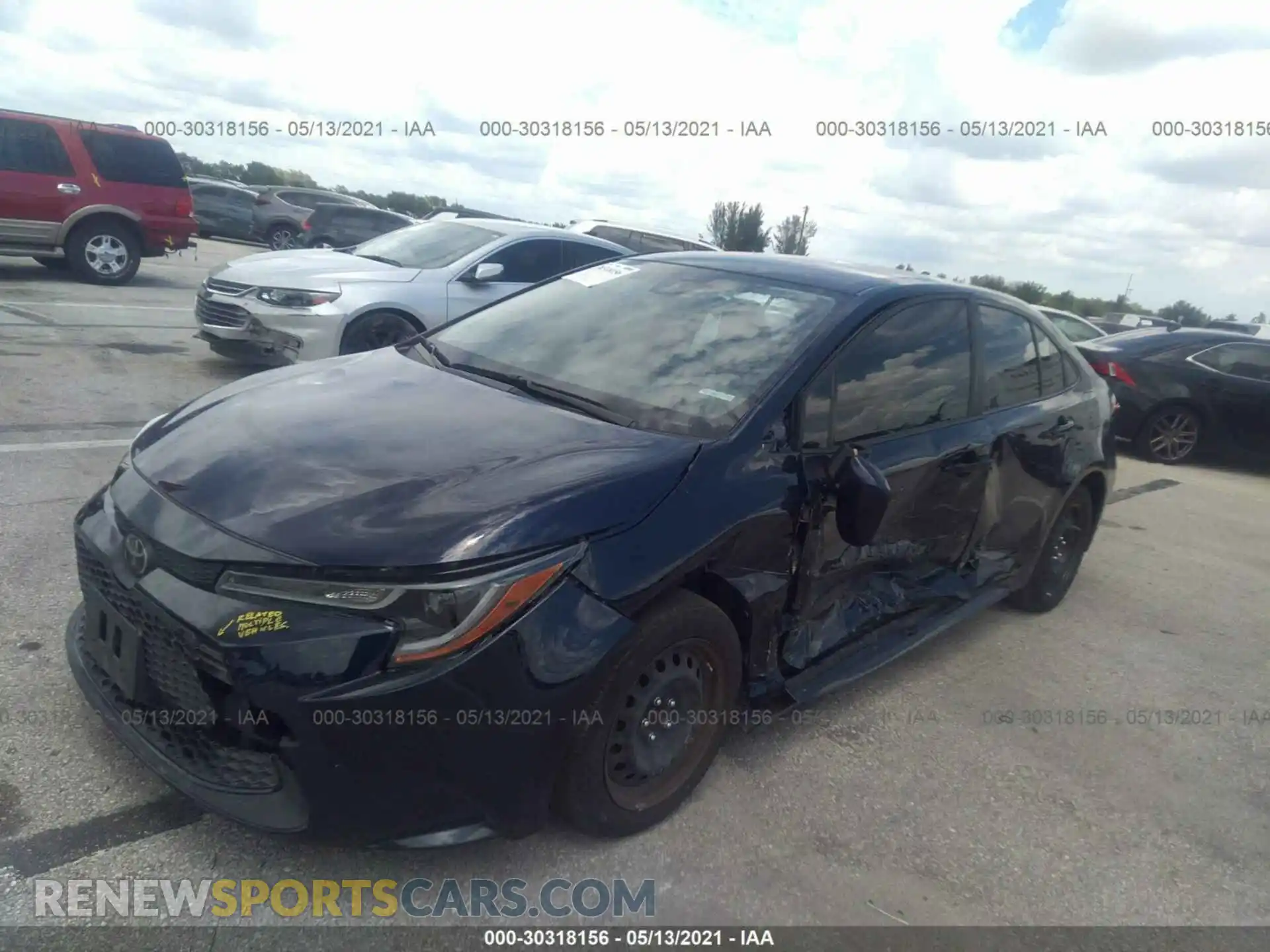 2 Photograph of a damaged car JTDEPRAE1LJ062103 TOYOTA COROLLA 2020