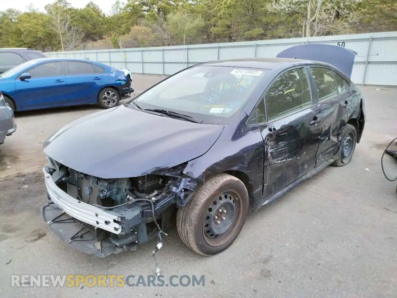 2 Photograph of a damaged car JTDEPRAE1LJ075014 TOYOTA COROLLA 2020