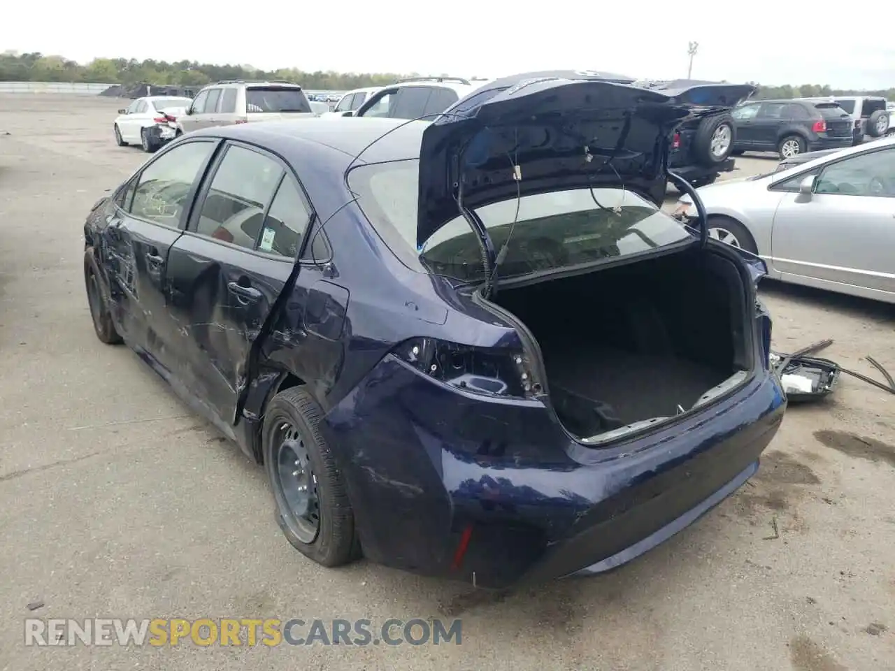 3 Photograph of a damaged car JTDEPRAE1LJ075014 TOYOTA COROLLA 2020