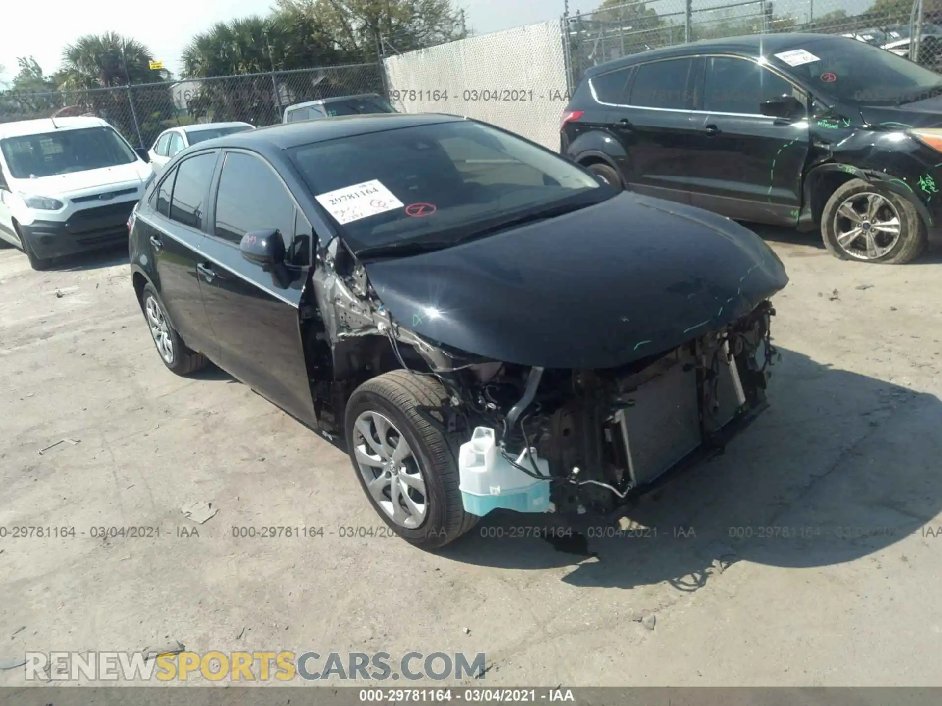 1 fotografías del automóvil dañado JTDEPRAE1LJ092640 TOYOTA COROLLA 2020