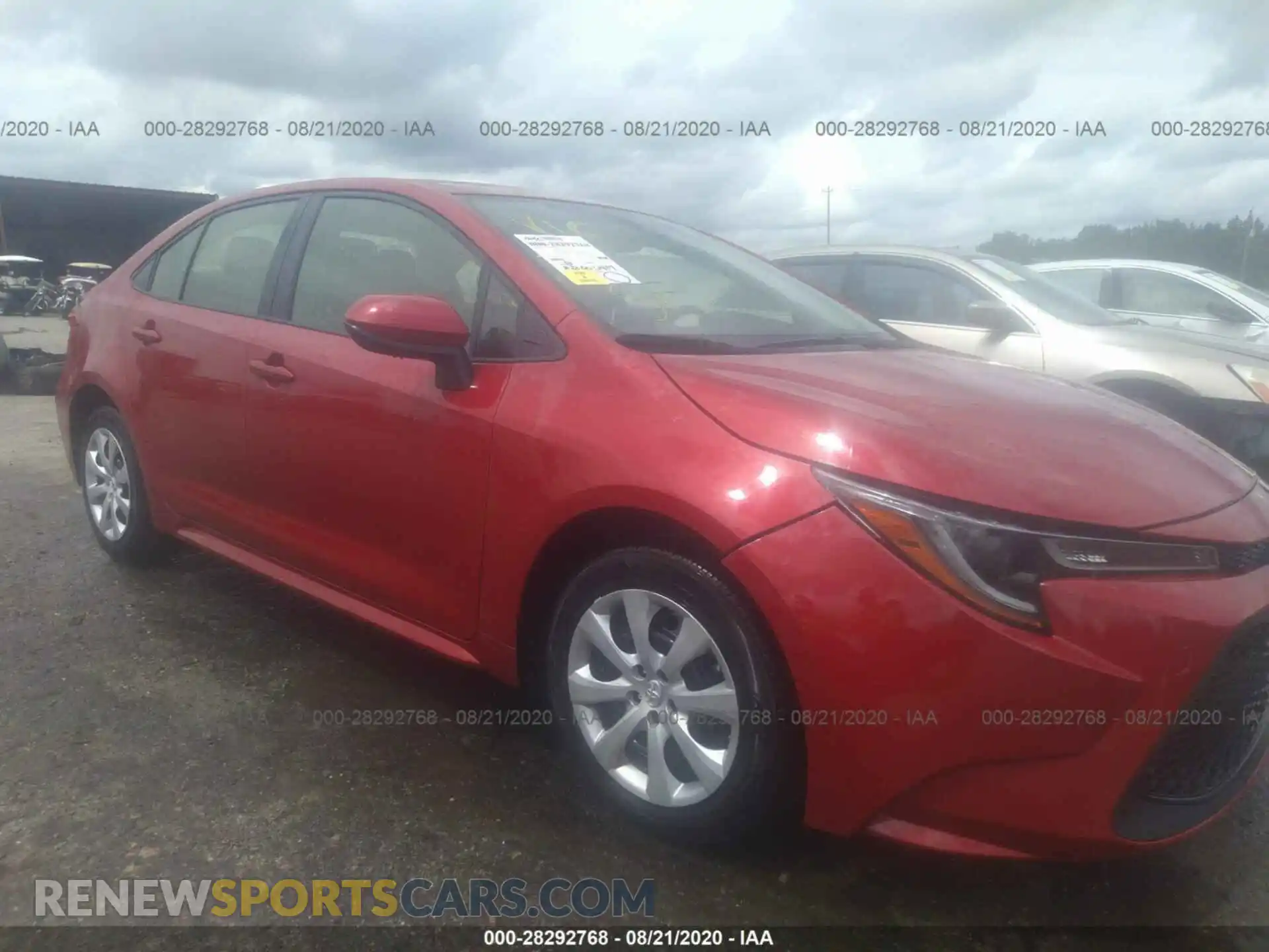 1 Photograph of a damaged car JTDEPRAE1LJ096350 TOYOTA COROLLA 2020
