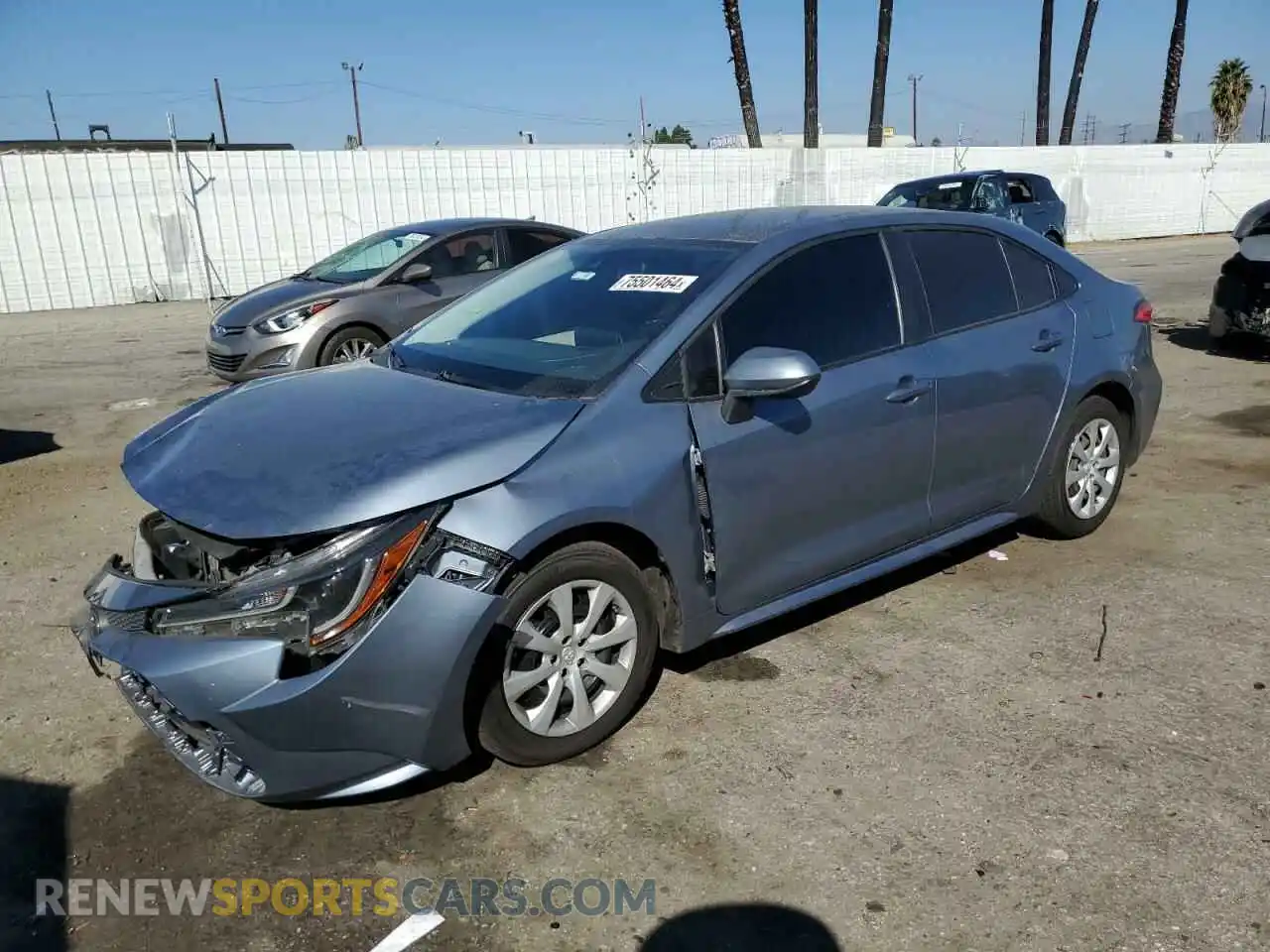 1 Photograph of a damaged car JTDEPRAE1LJ109131 TOYOTA COROLLA 2020