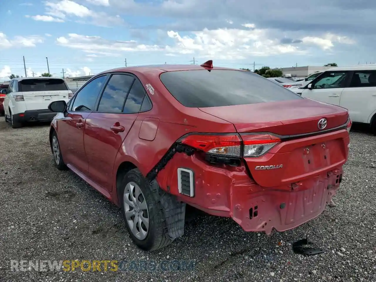 3 Фотография поврежденного автомобиля JTDEPRAE1LJ112191 TOYOTA COROLLA 2020