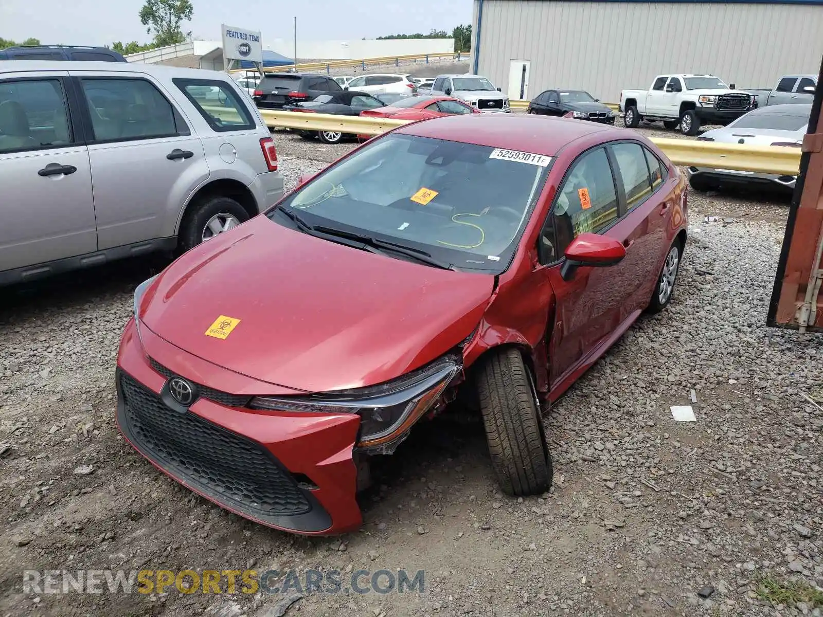 2 Photograph of a damaged car JTDEPRAE2LJ006879 TOYOTA COROLLA 2020