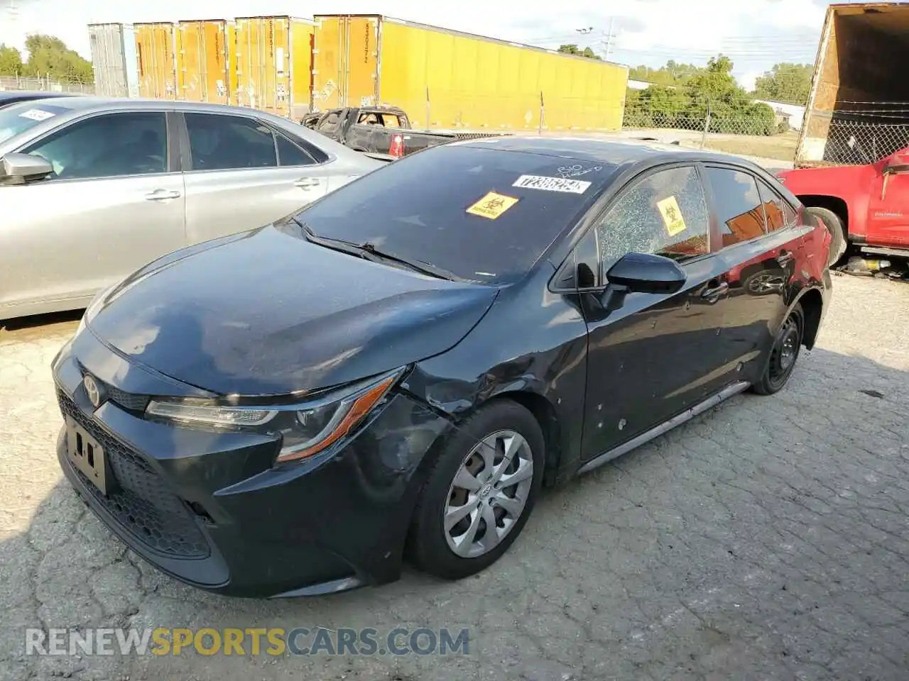 1 Photograph of a damaged car JTDEPRAE2LJ012696 TOYOTA COROLLA 2020