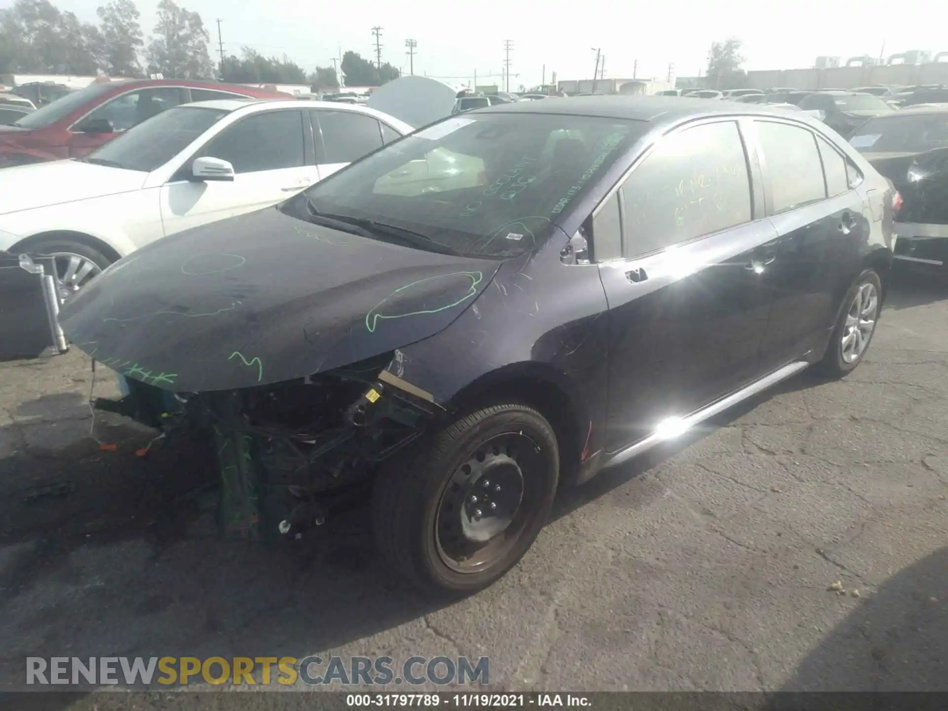 2 Photograph of a damaged car JTDEPRAE2LJ014688 TOYOTA COROLLA 2020
