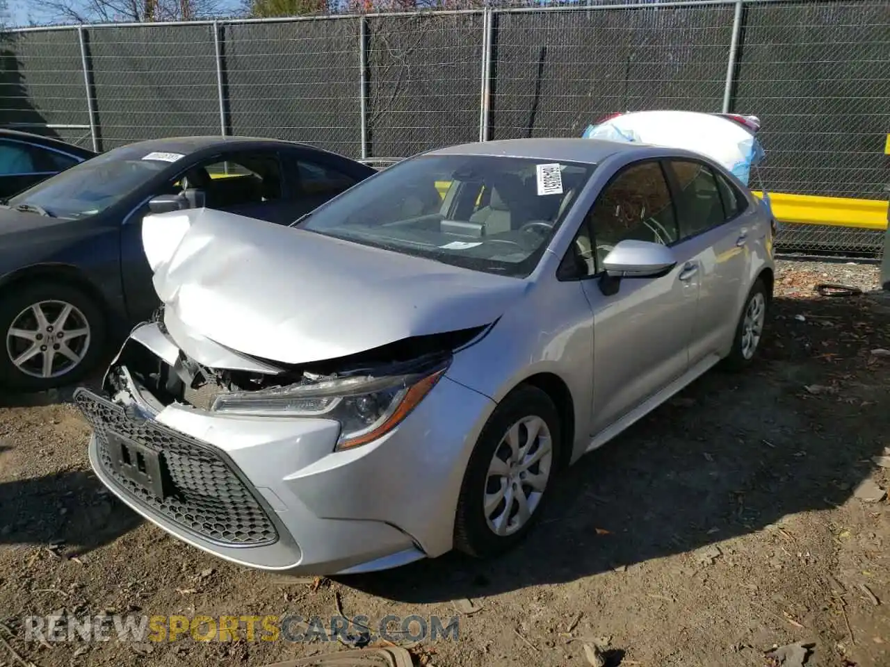 2 Photograph of a damaged car JTDEPRAE2LJ014951 TOYOTA COROLLA 2020