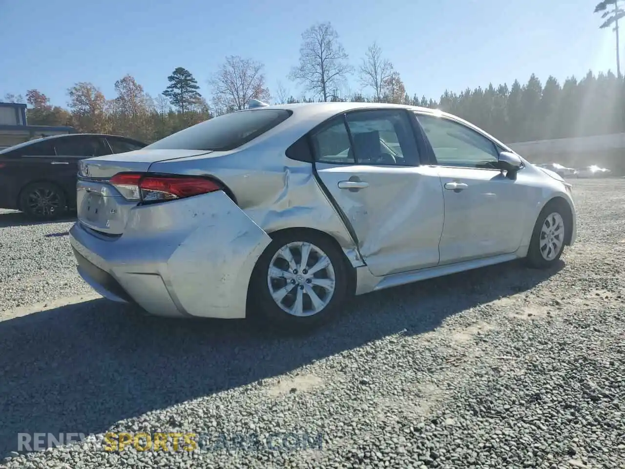 3 fotografías del automóvil dañado JTDEPRAE2LJ018692 TOYOTA COROLLA 2020