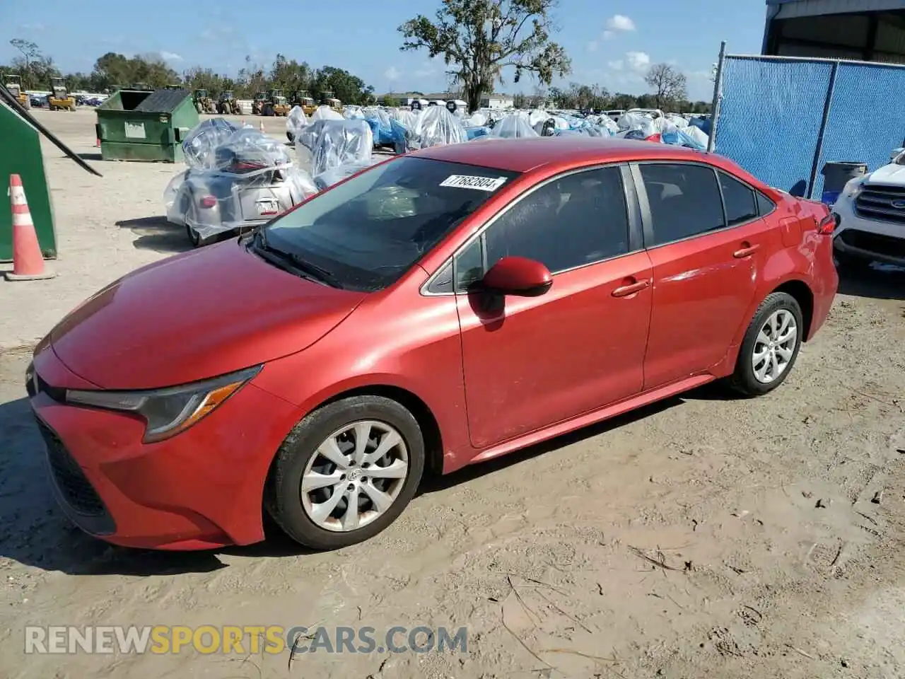 1 Photograph of a damaged car JTDEPRAE2LJ020006 TOYOTA COROLLA 2020