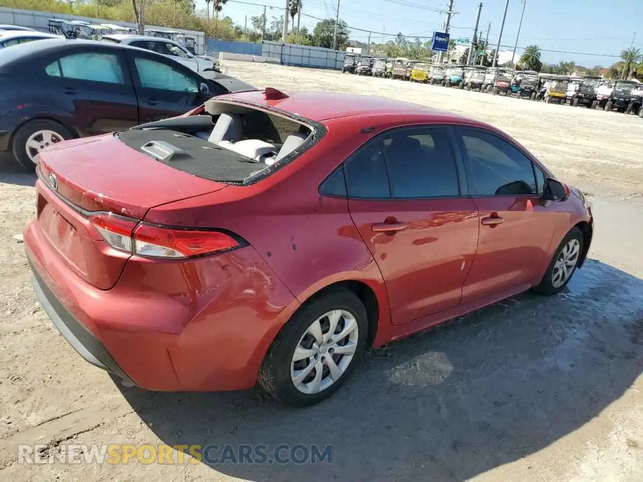 3 Photograph of a damaged car JTDEPRAE2LJ020006 TOYOTA COROLLA 2020