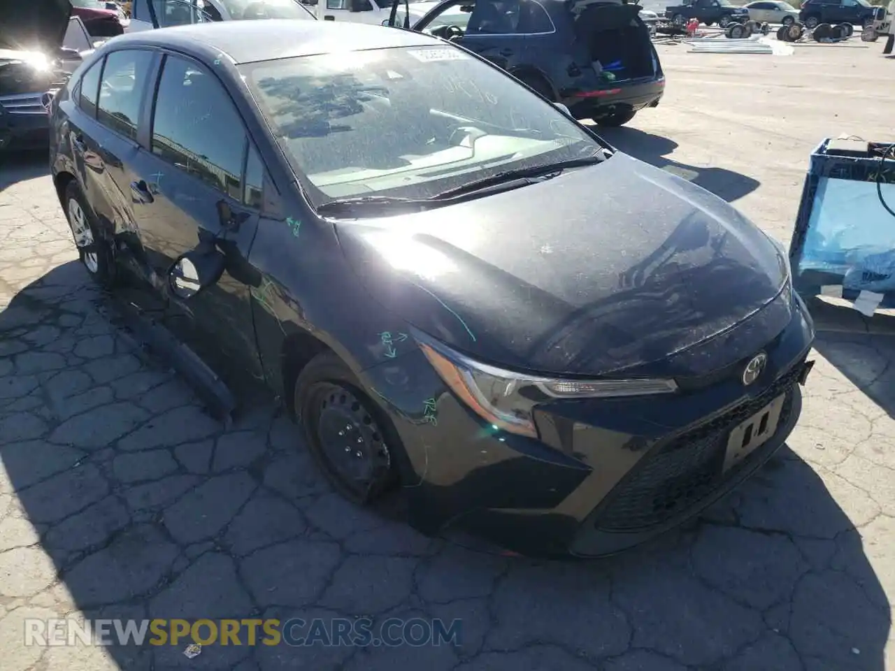 1 Photograph of a damaged car JTDEPRAE2LJ023312 TOYOTA COROLLA 2020