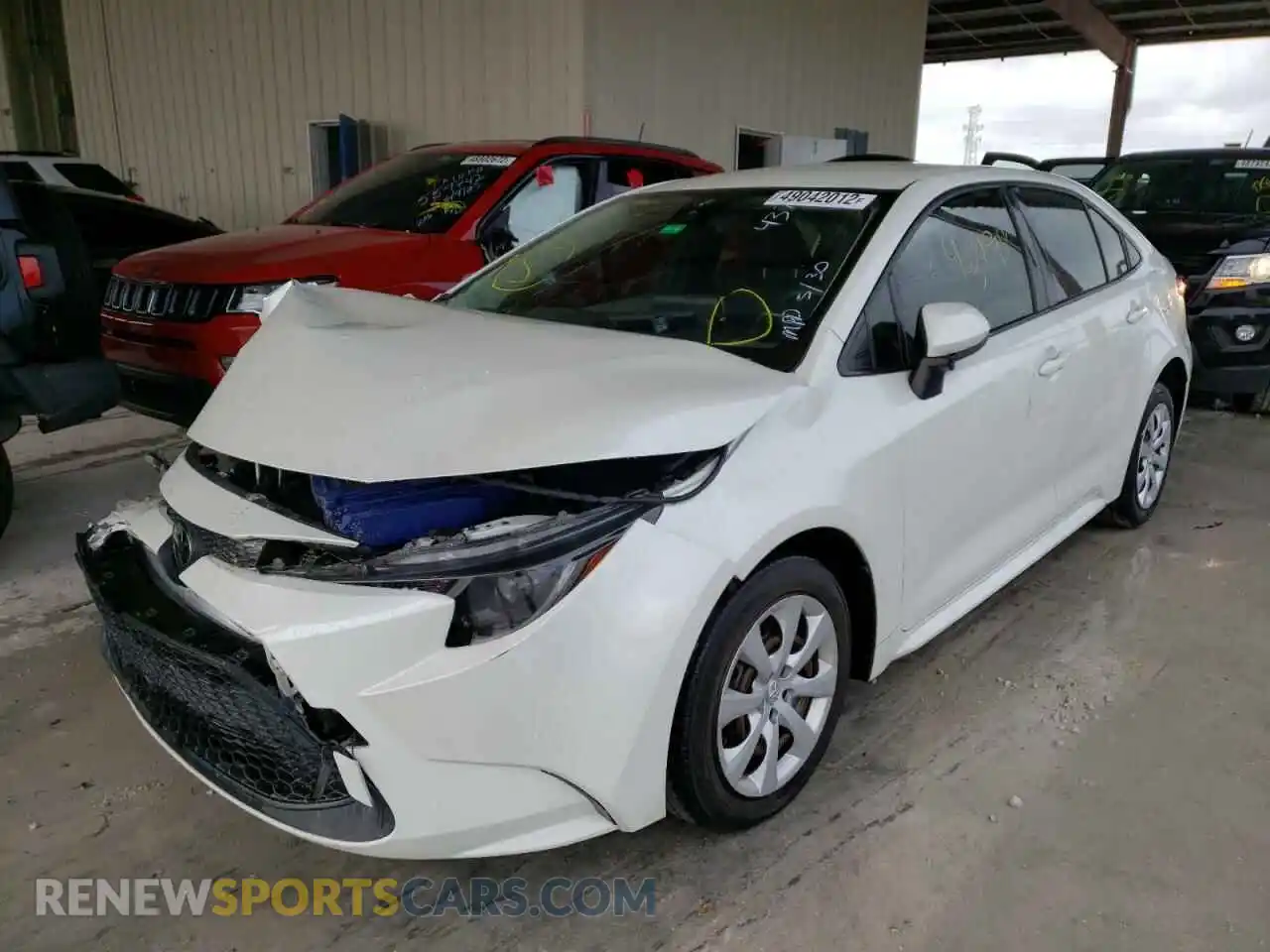 2 Photograph of a damaged car JTDEPRAE2LJ024377 TOYOTA COROLLA 2020