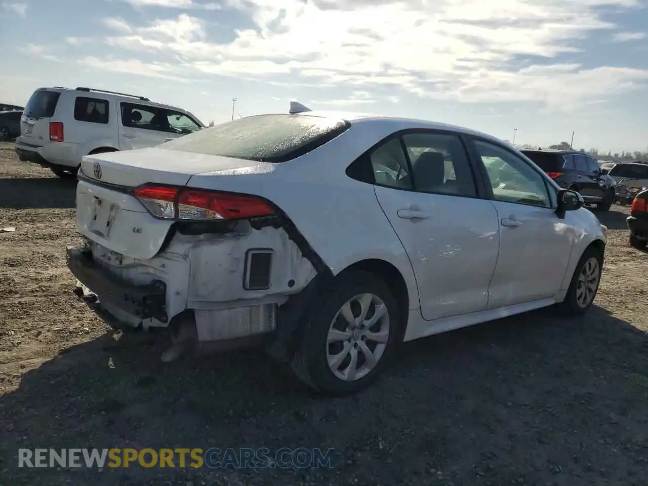 3 Photograph of a damaged car JTDEPRAE2LJ034438 TOYOTA COROLLA 2020