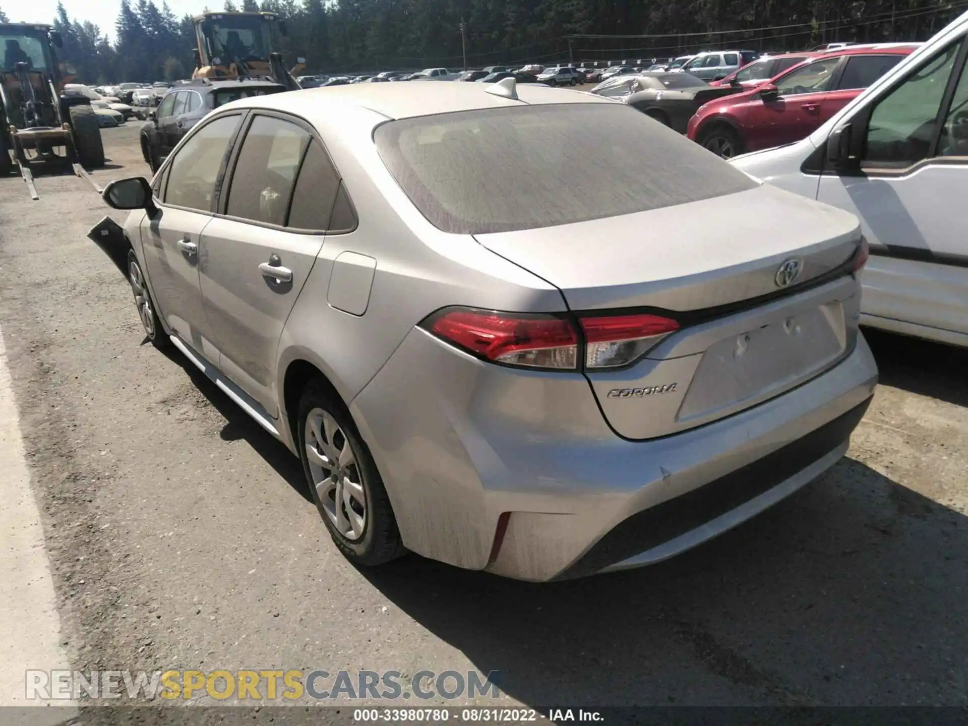 3 Photograph of a damaged car JTDEPRAE2LJ035119 TOYOTA COROLLA 2020