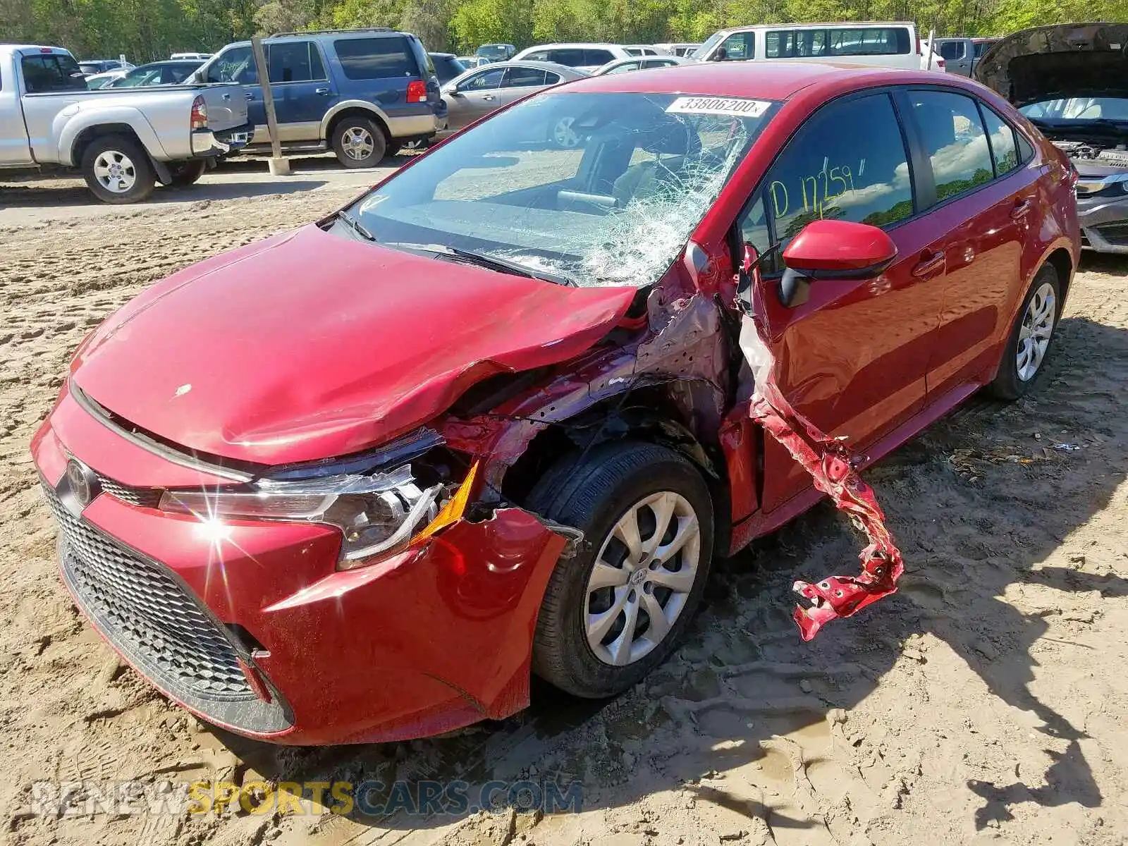 2 Photograph of a damaged car JTDEPRAE2LJ039347 TOYOTA COROLLA 2020