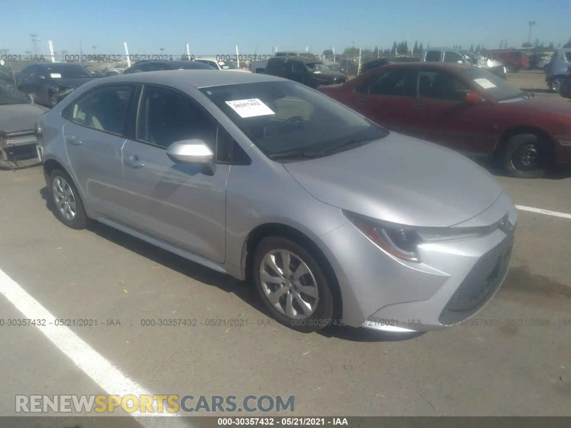 1 Photograph of a damaged car JTDEPRAE2LJ040210 TOYOTA COROLLA 2020