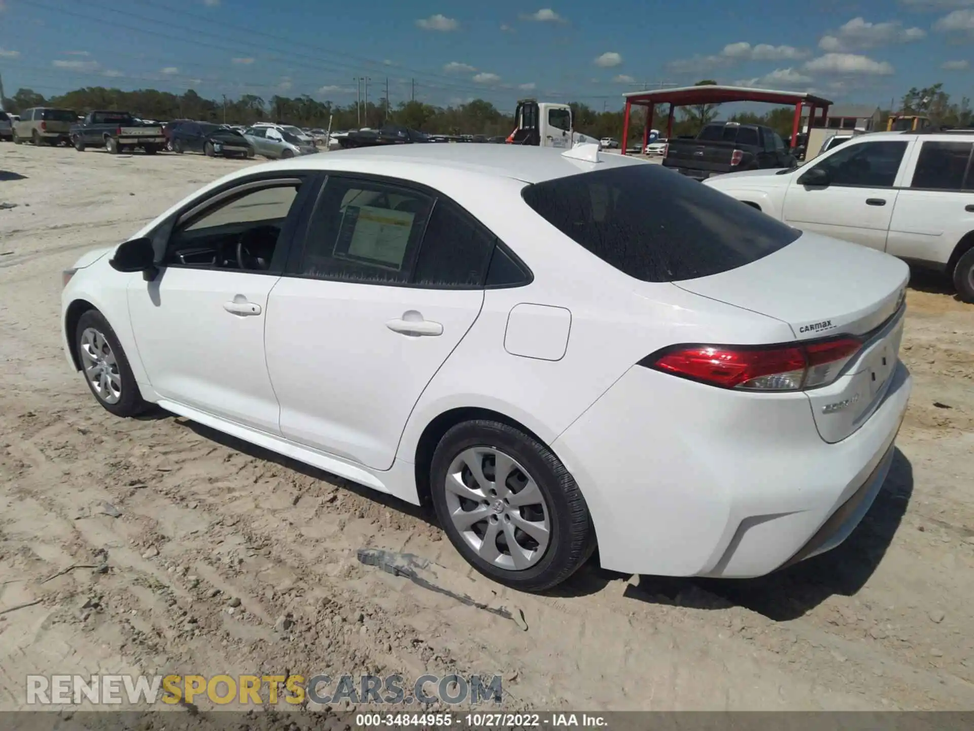 3 fotografías del automóvil dañado JTDEPRAE2LJ044676 TOYOTA COROLLA 2020