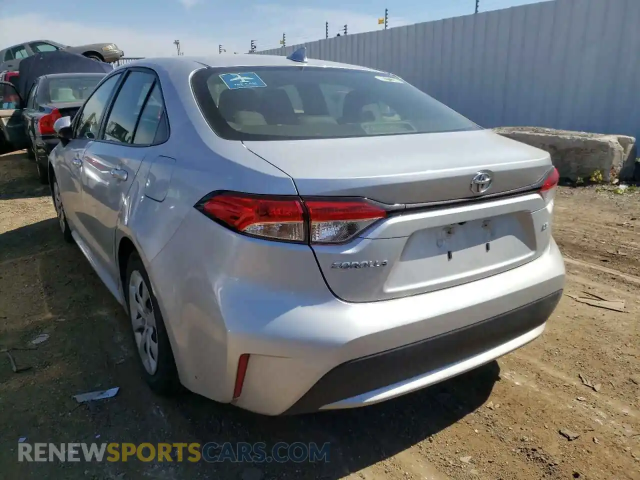 3 Photograph of a damaged car JTDEPRAE2LJ047125 TOYOTA COROLLA 2020