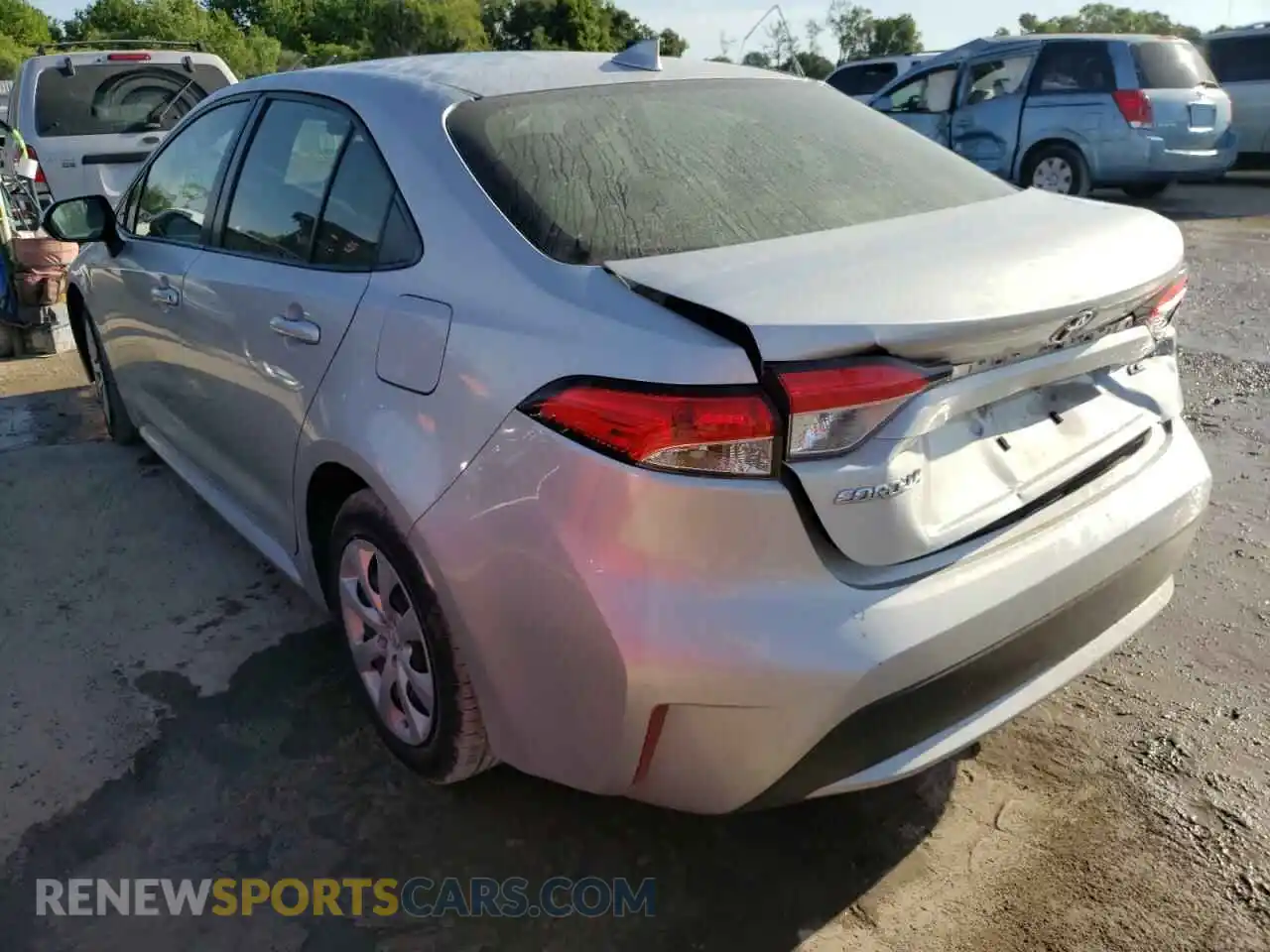 3 Photograph of a damaged car JTDEPRAE2LJ047397 TOYOTA COROLLA 2020