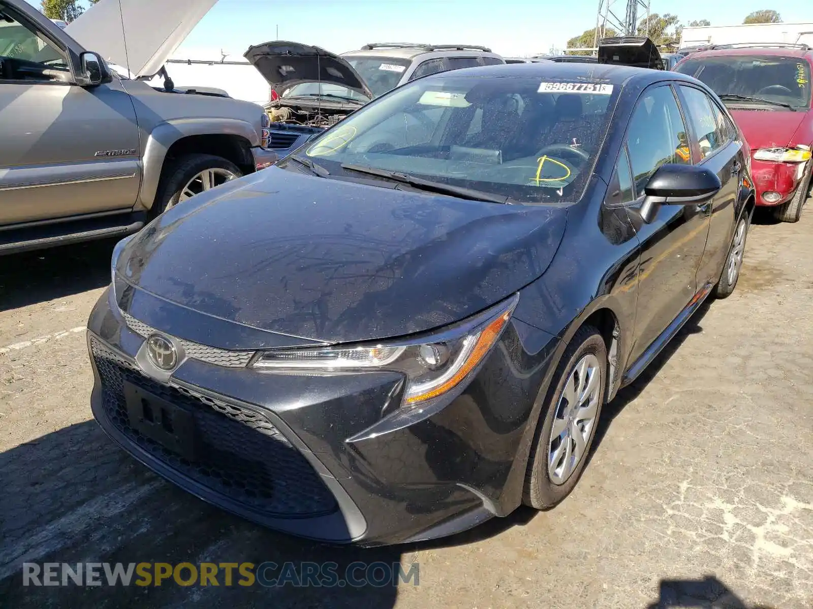 2 Photograph of a damaged car JTDEPRAE2LJ051188 TOYOTA COROLLA 2020