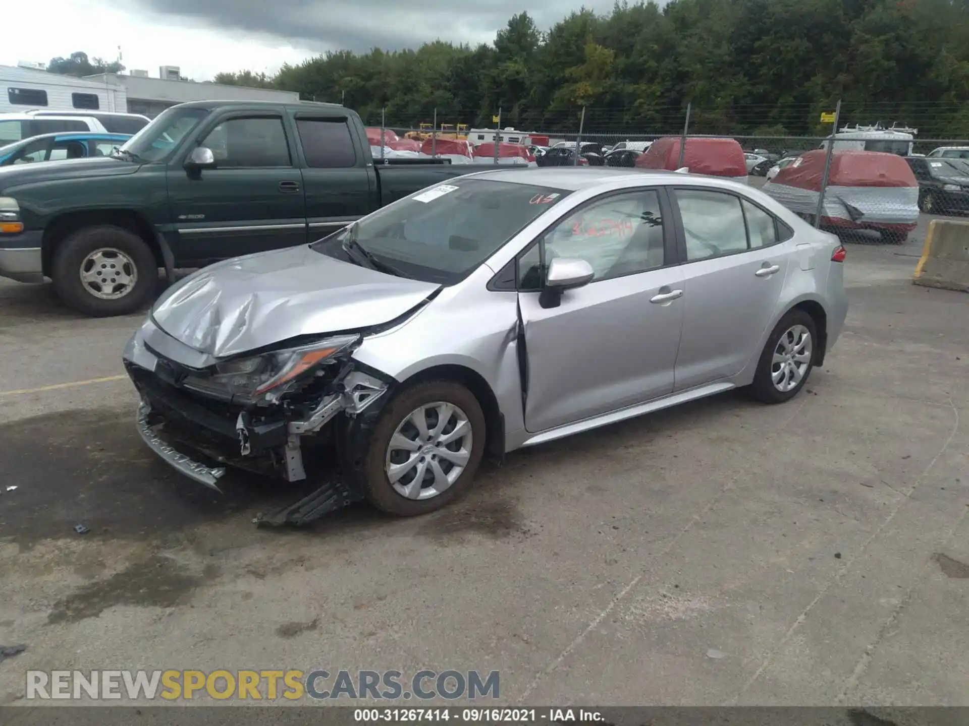 2 Photograph of a damaged car JTDEPRAE2LJ065379 TOYOTA COROLLA 2020